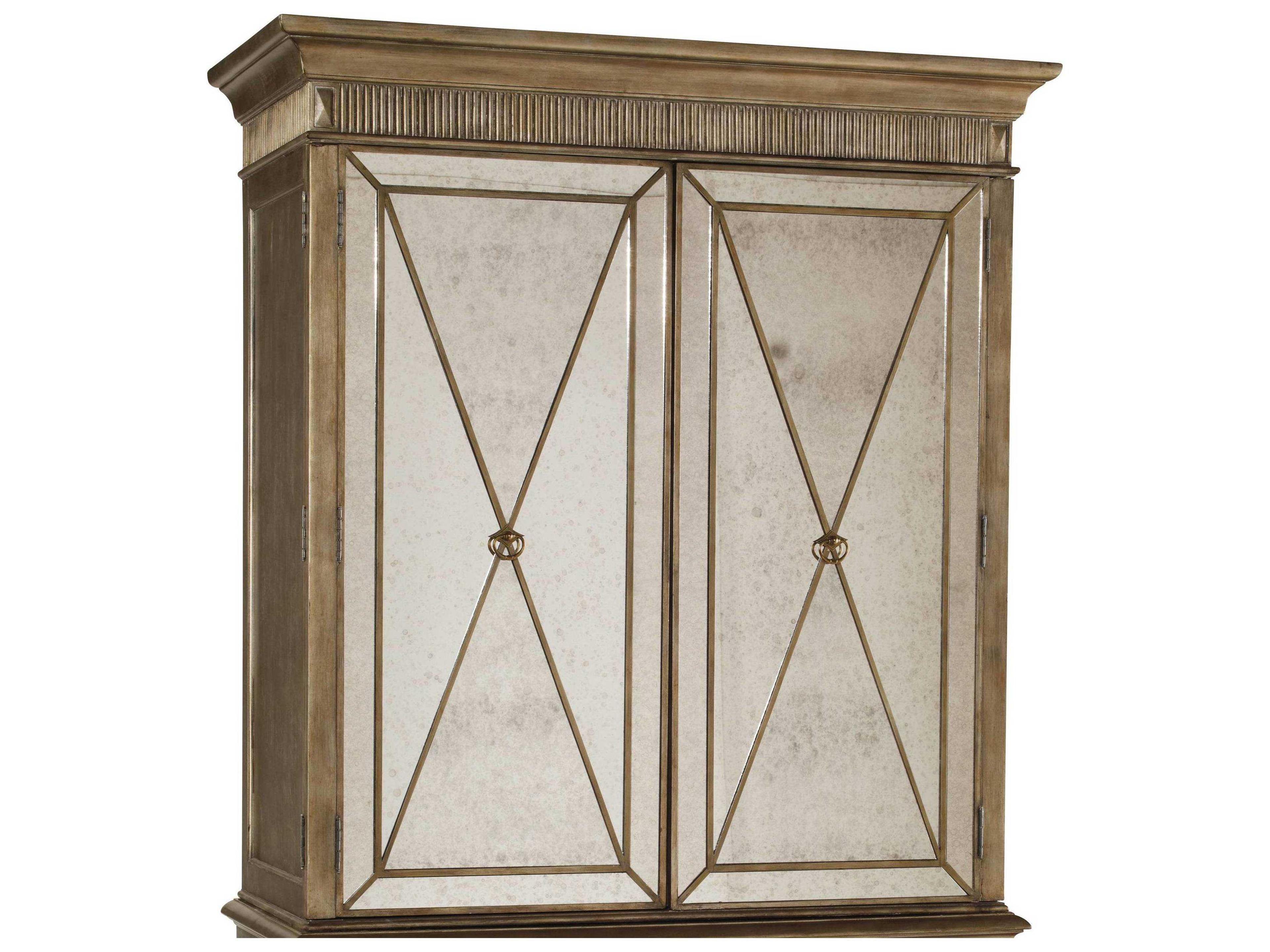 Sanctuary Gold Cedar Wood Wardrobe Armoire