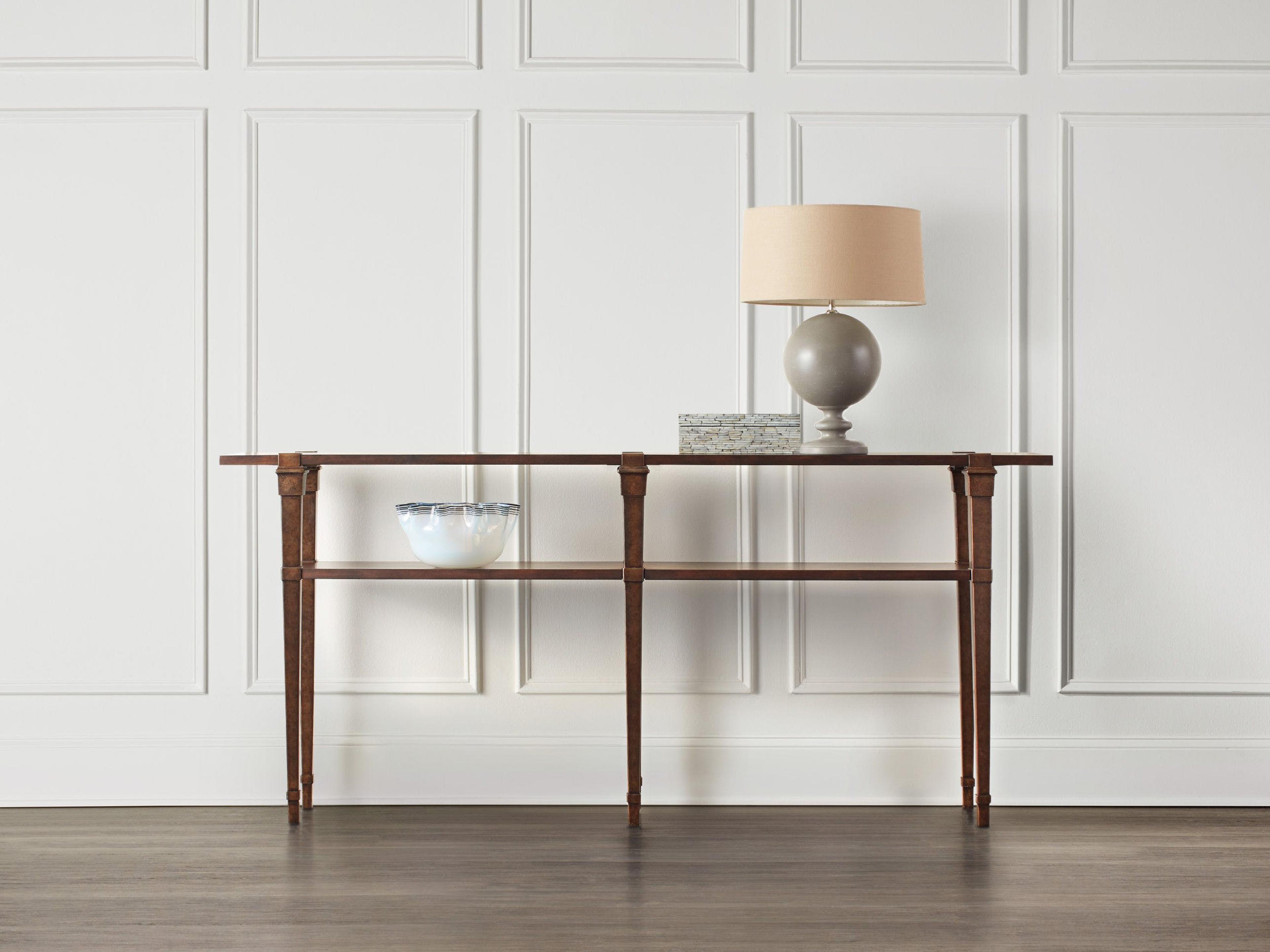 Luxecor Skinny Rectangular Dark Wood Console Table