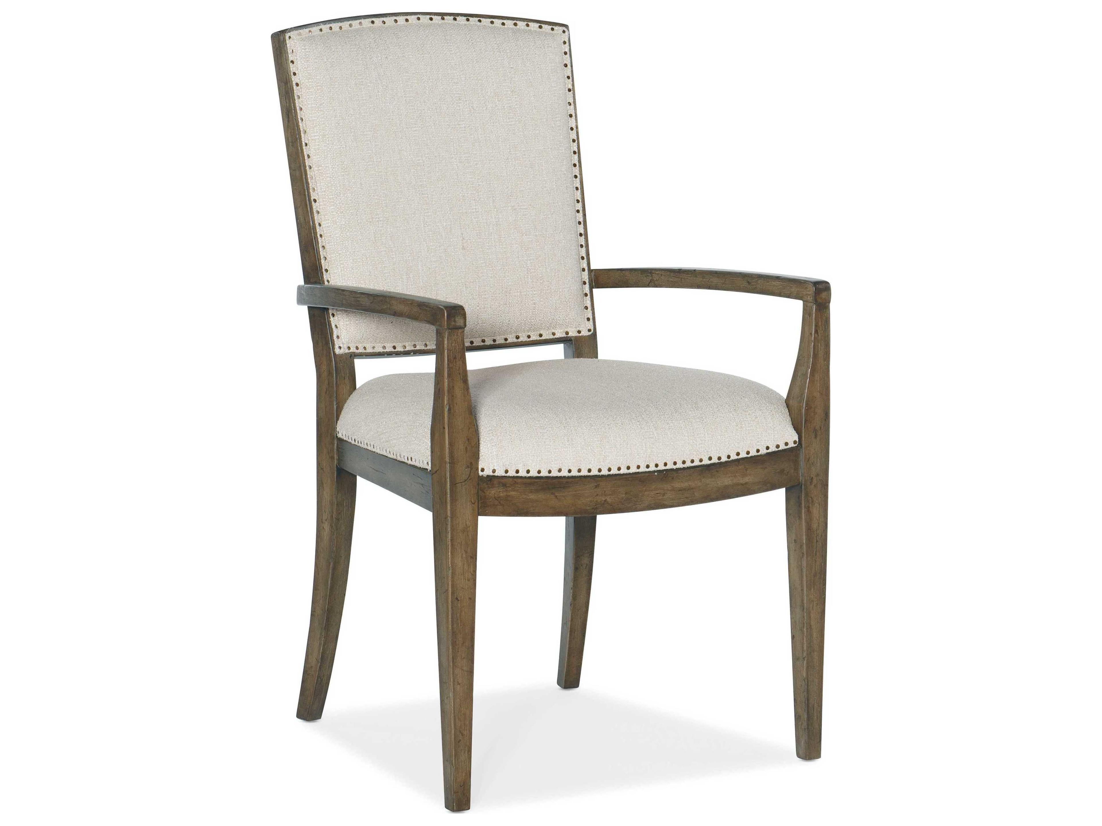 Heritage Beige Upholstered Arm Dining Chair