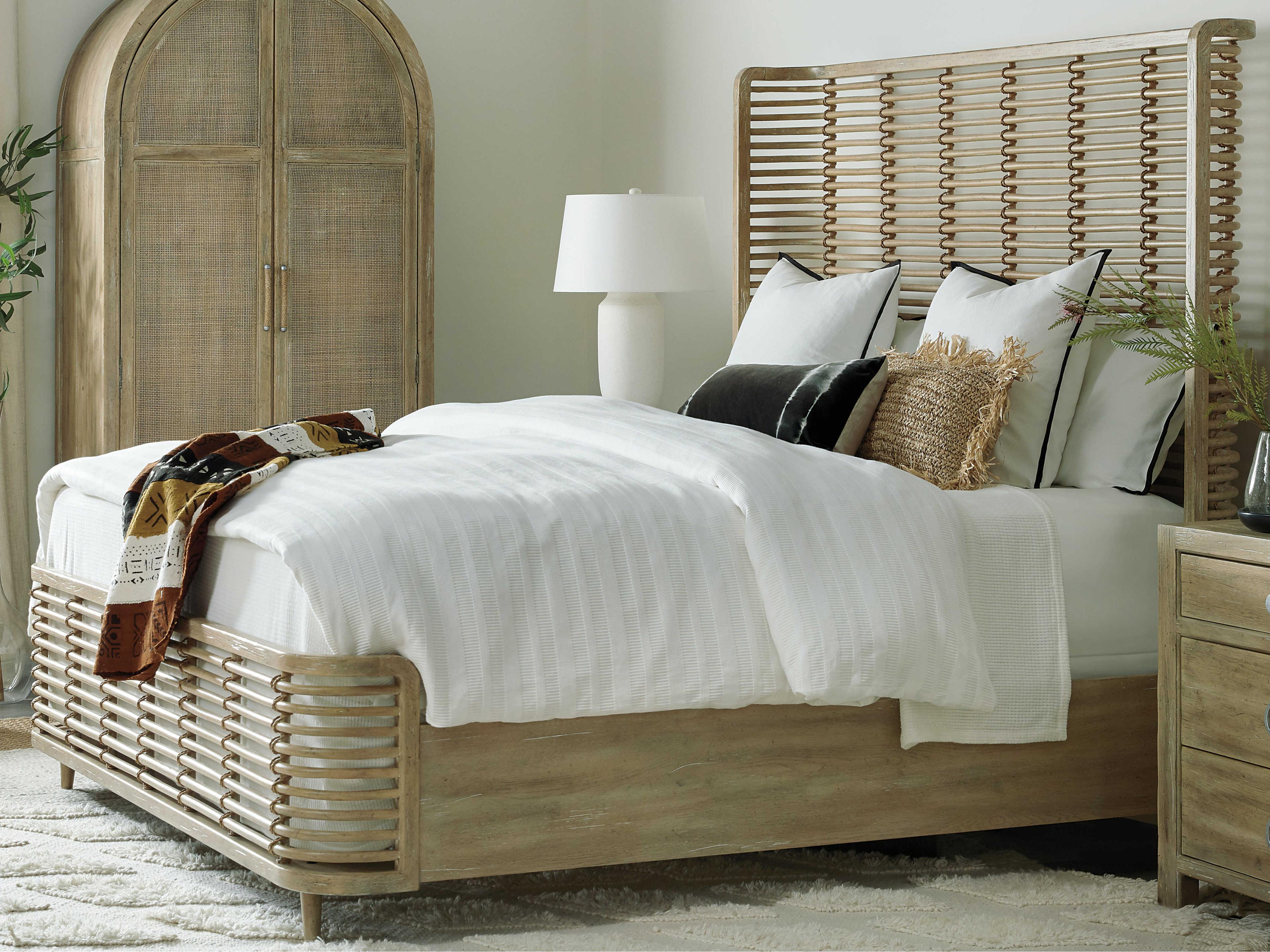 Hooker Furniture Surfrider Driftwood Beige California King Panel Bed