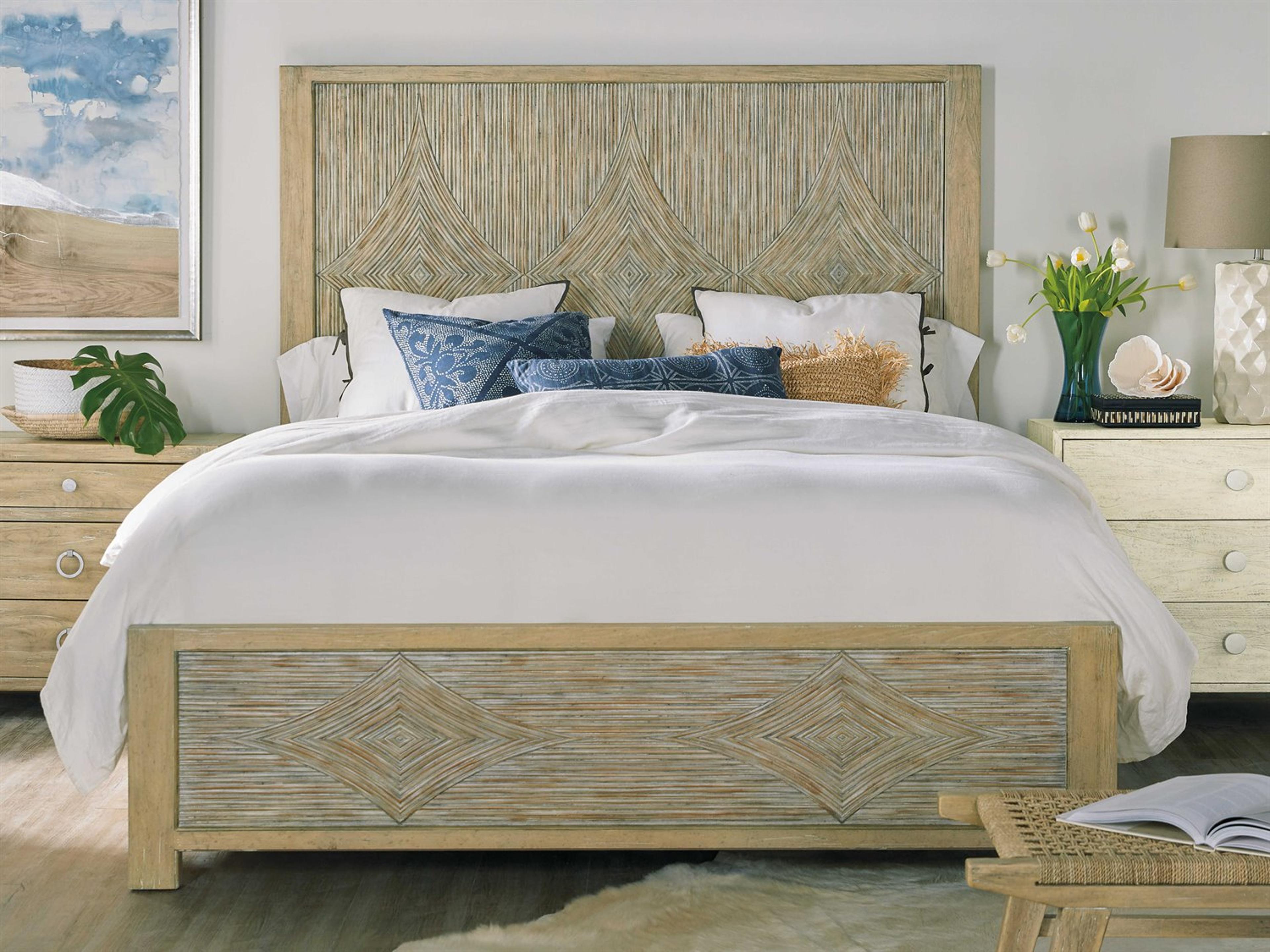 Luxecor Heritage Driftwood Beige King Panel Bed