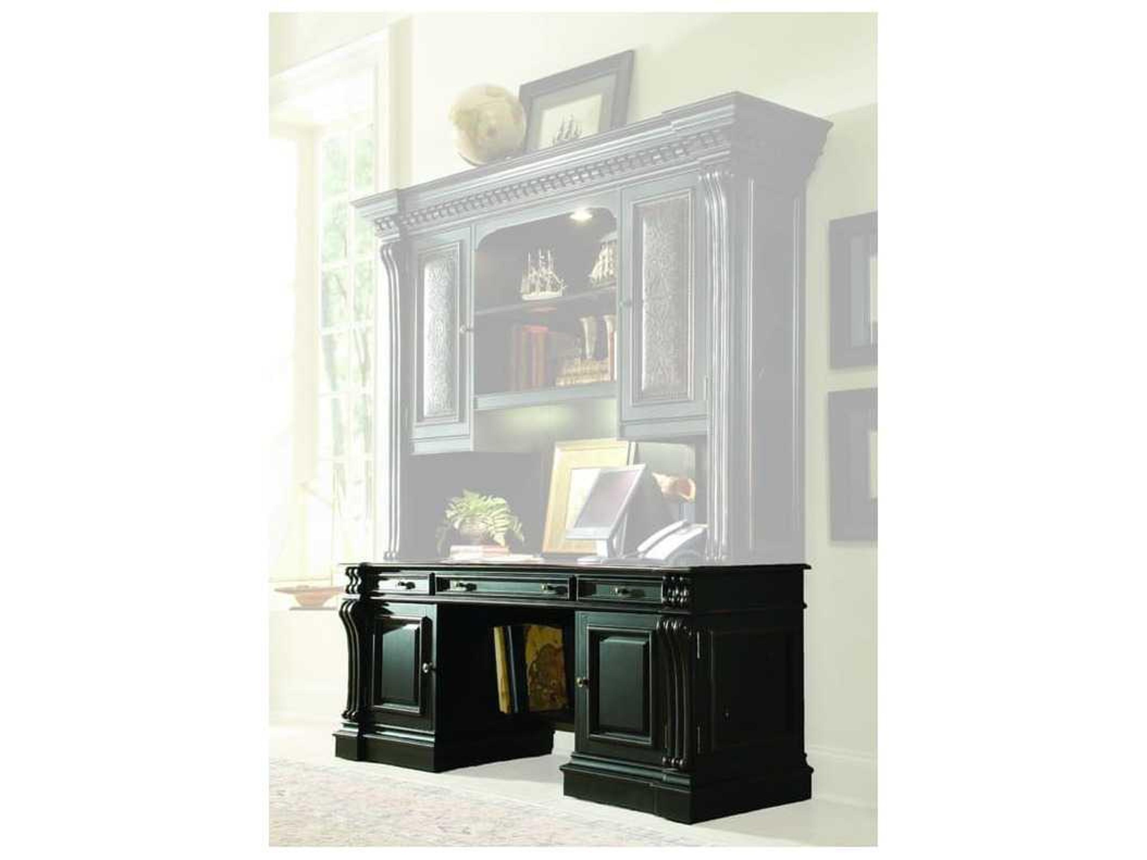Telluride Black Hardwood Credenza Desk