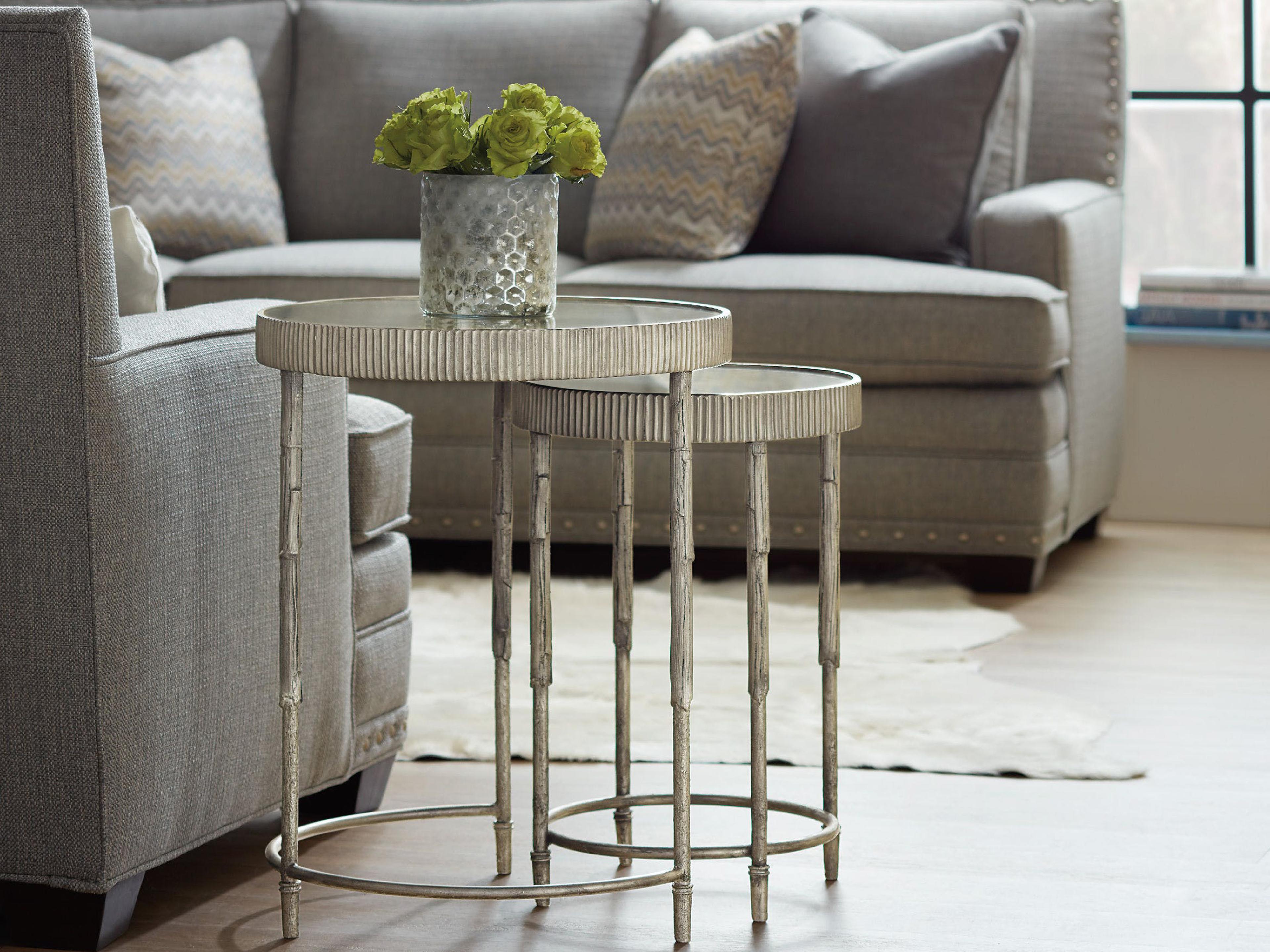 Hooker Furniture Round Silver End Table