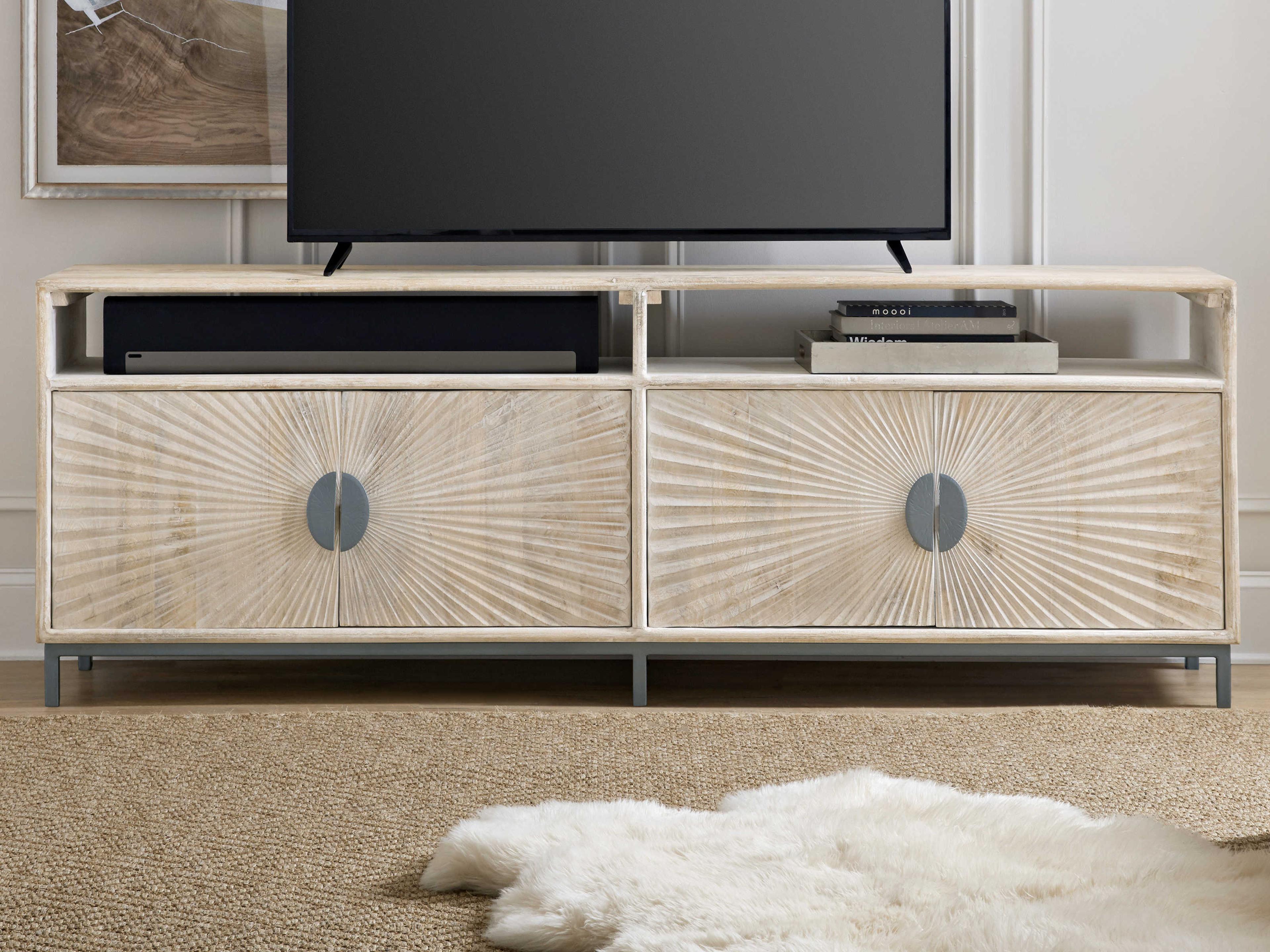 Luxecor 86" Mango Wood Light Media Console