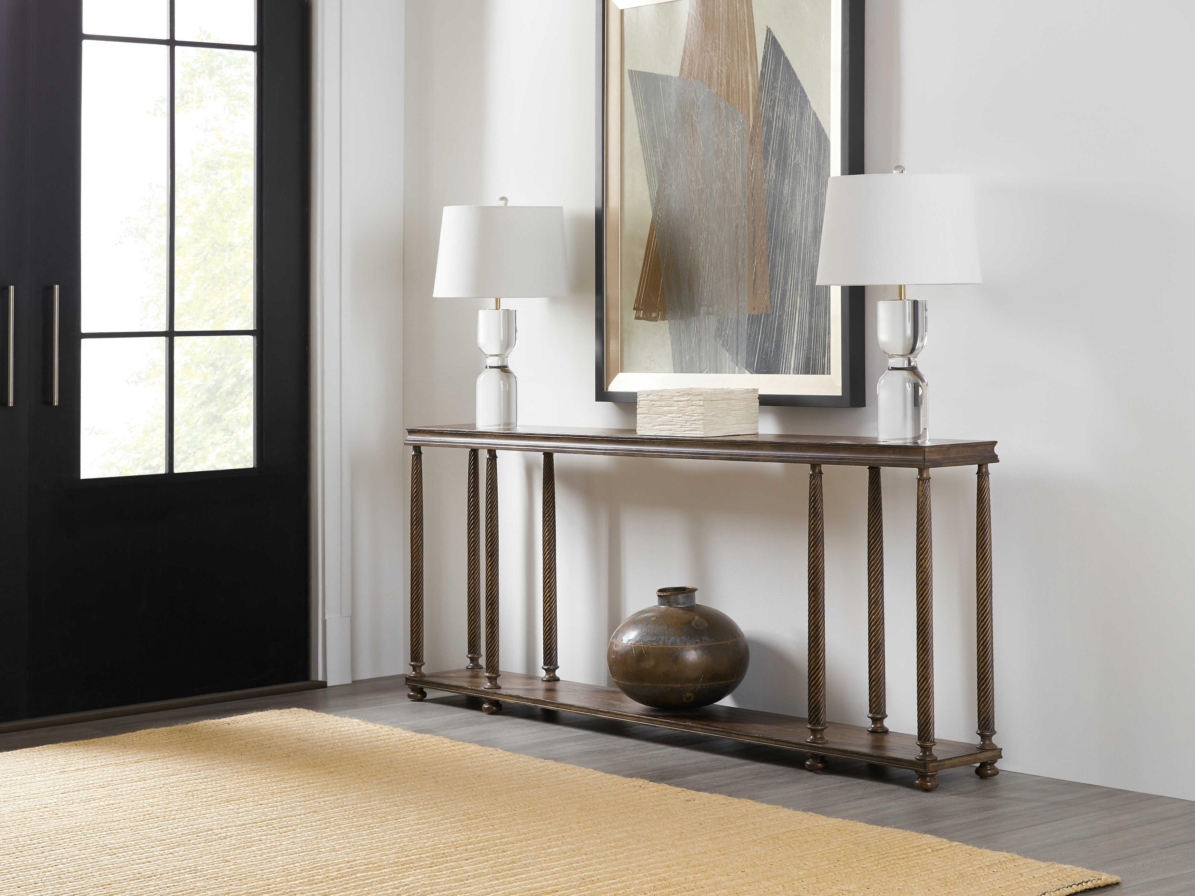 Luxecor Heritage Rectangular Dark Wood Console Table