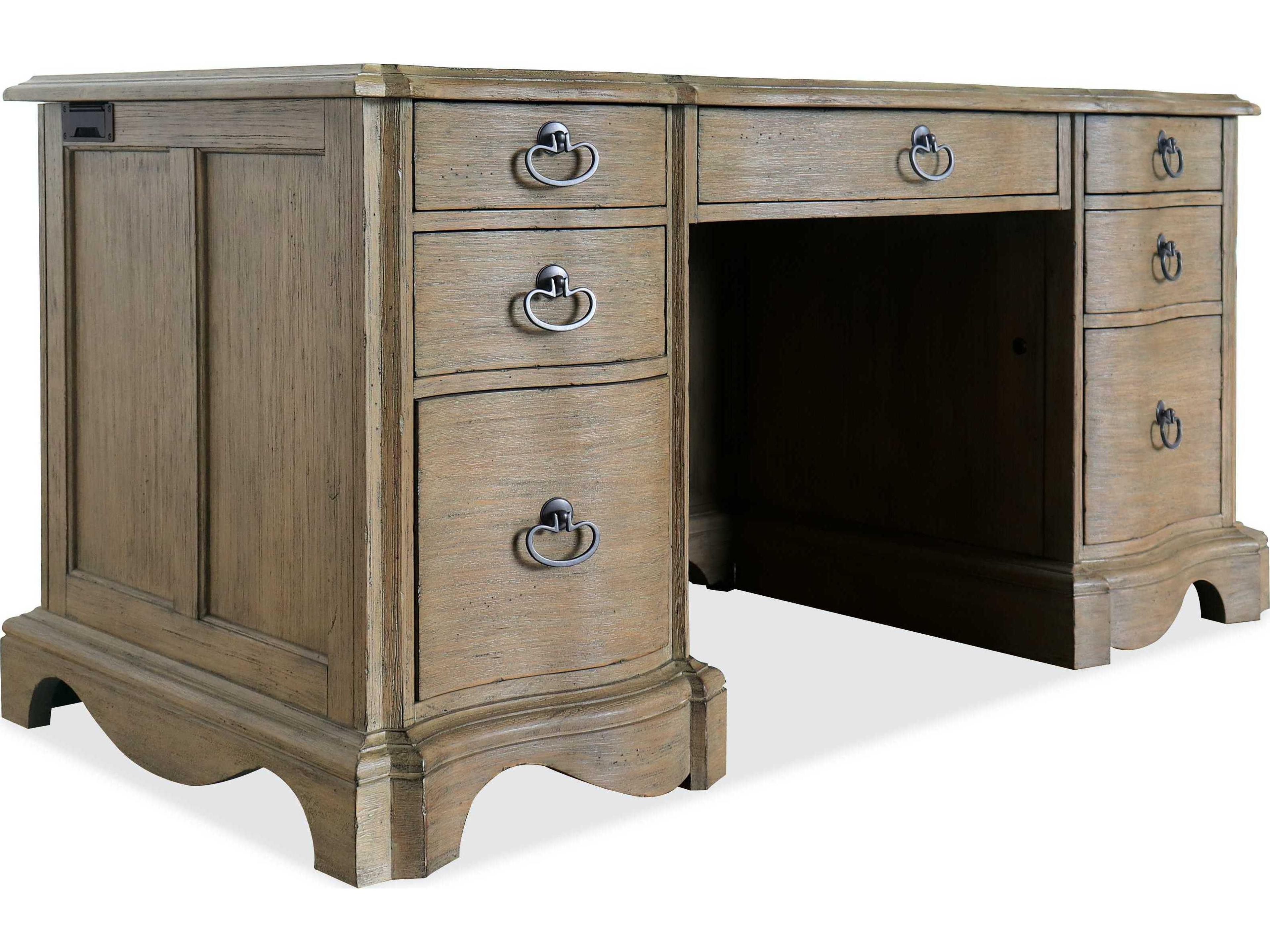 Work Your Way Corsica Junior Light Wood Brown Acacia Executive Desk