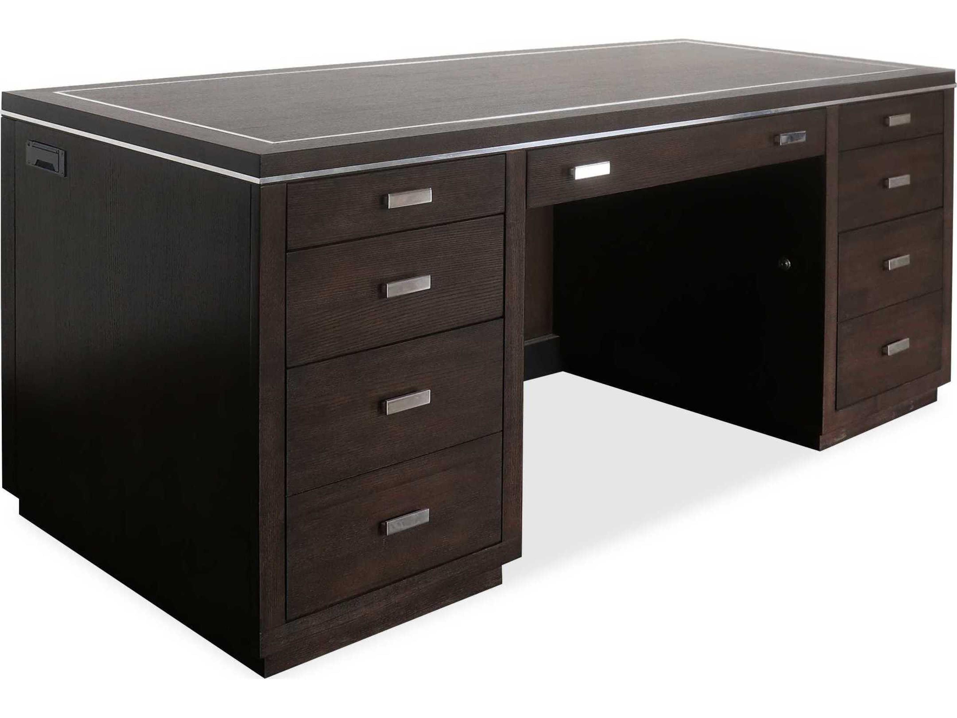 Work Your Way House Blend Junior Dark Wood Brown Ash Executive Desk