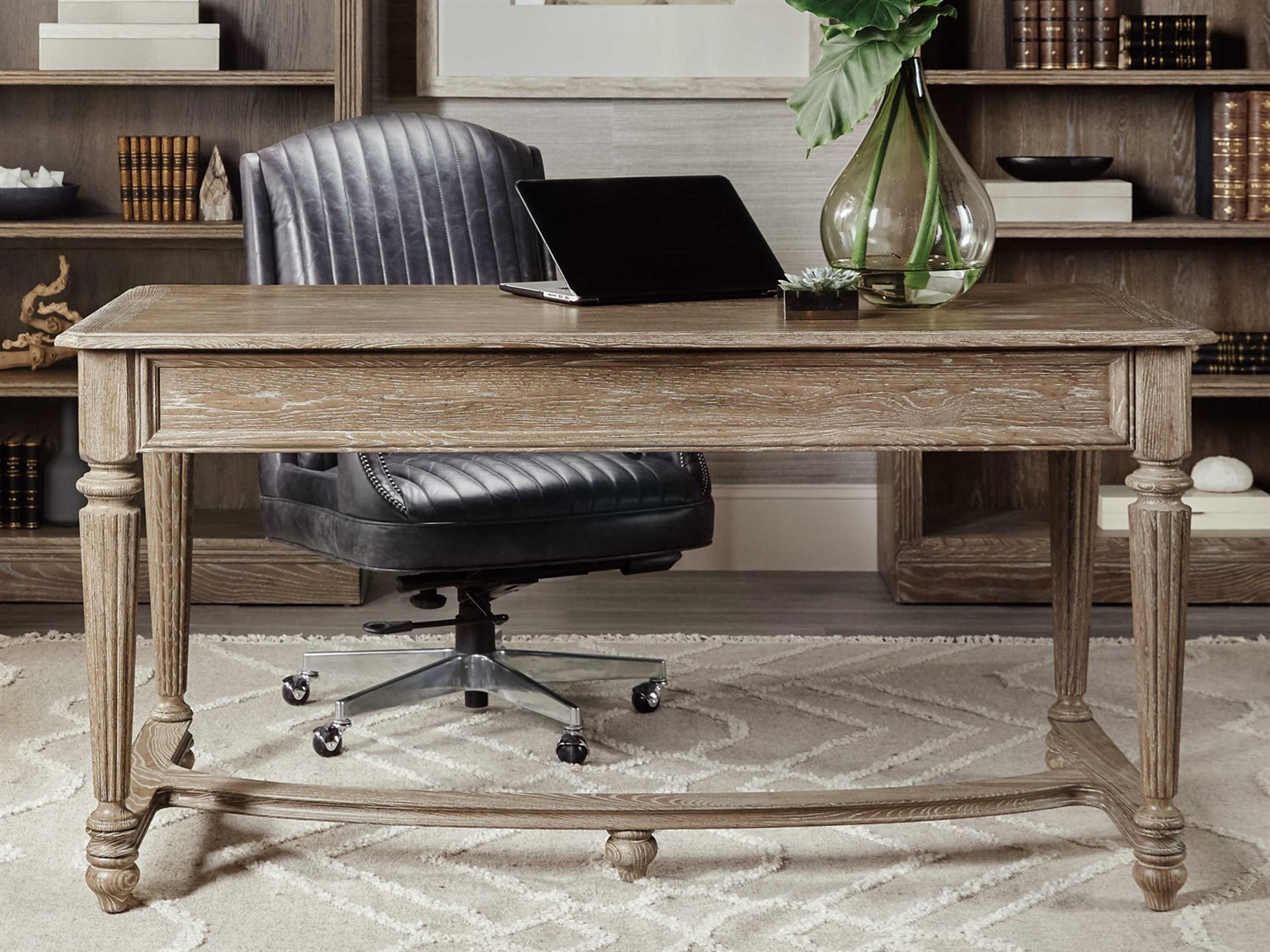 Luxecor Heritage Sutter Claro Champagne Brown Oak Wood Writing Desk