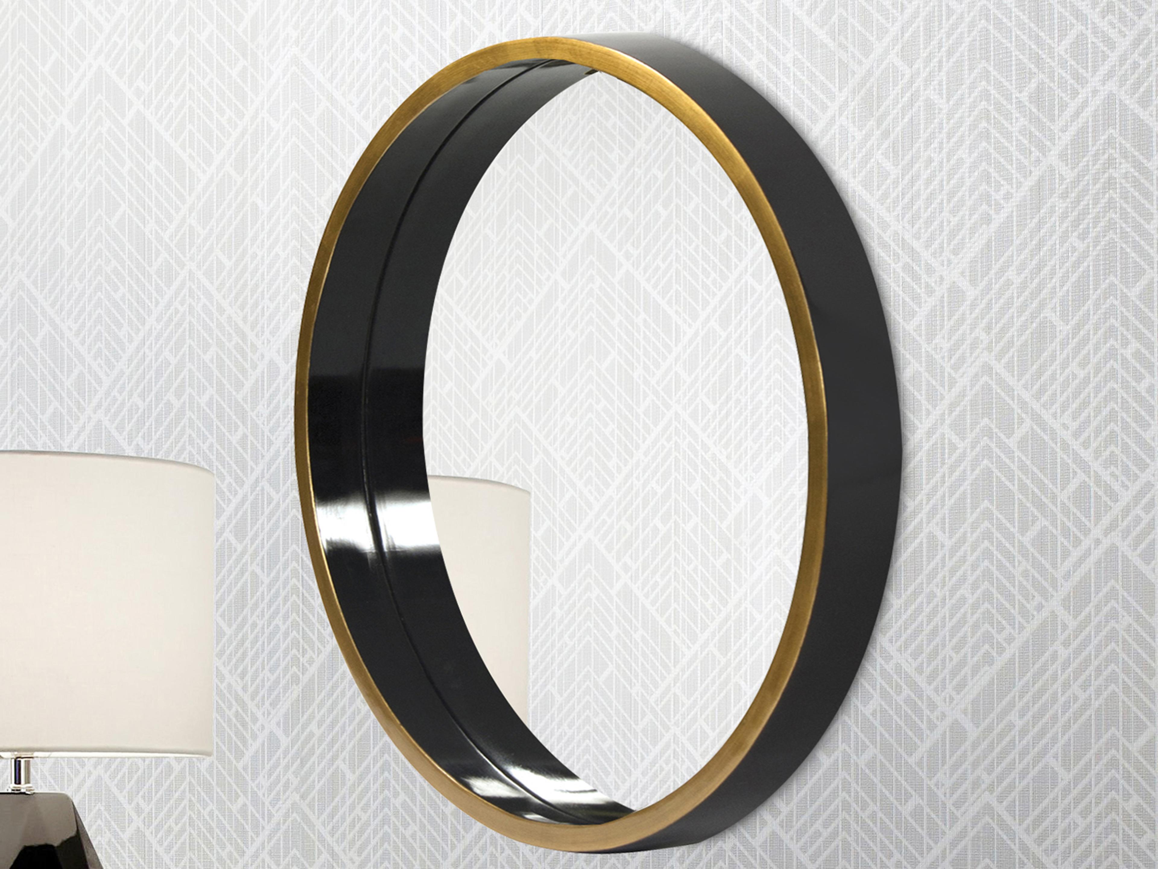 Howard Elliott Brando Glossy Black Wall Mirror