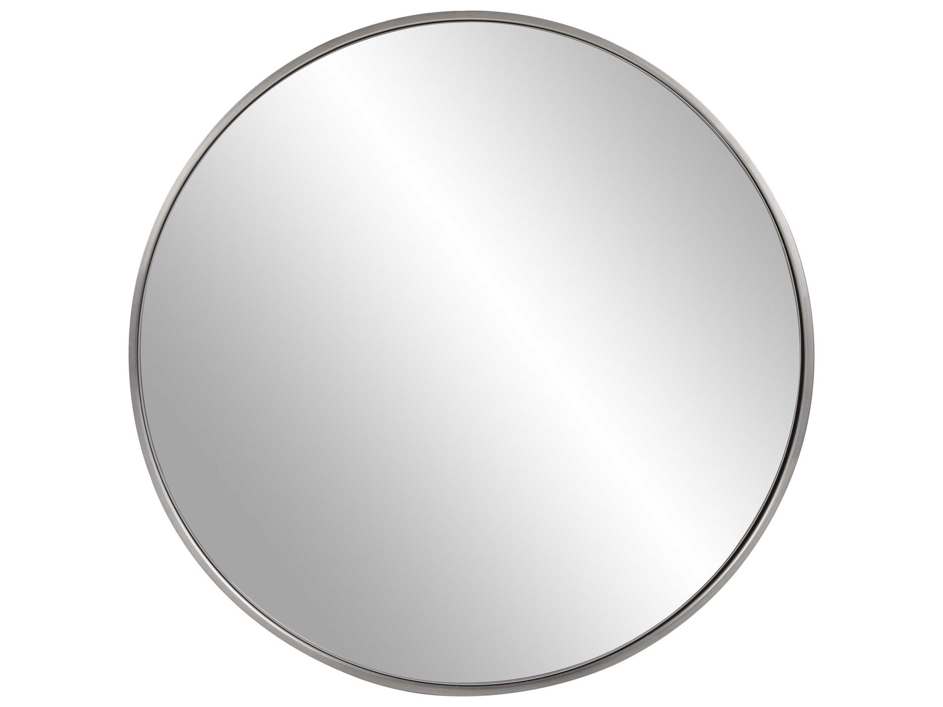 Copenhagen Brushed Silver Round Wall Mirror
