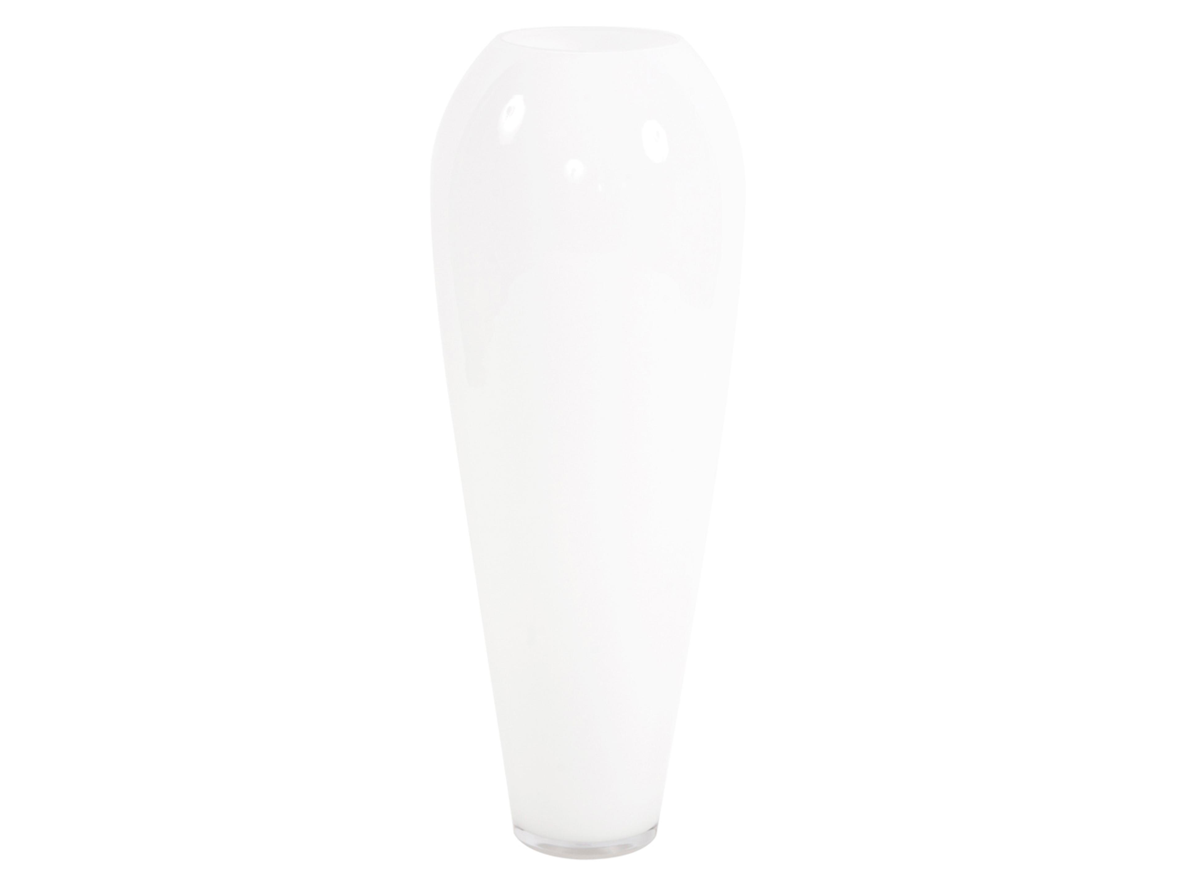Howard Elliott Hand Blown White Glass Vase