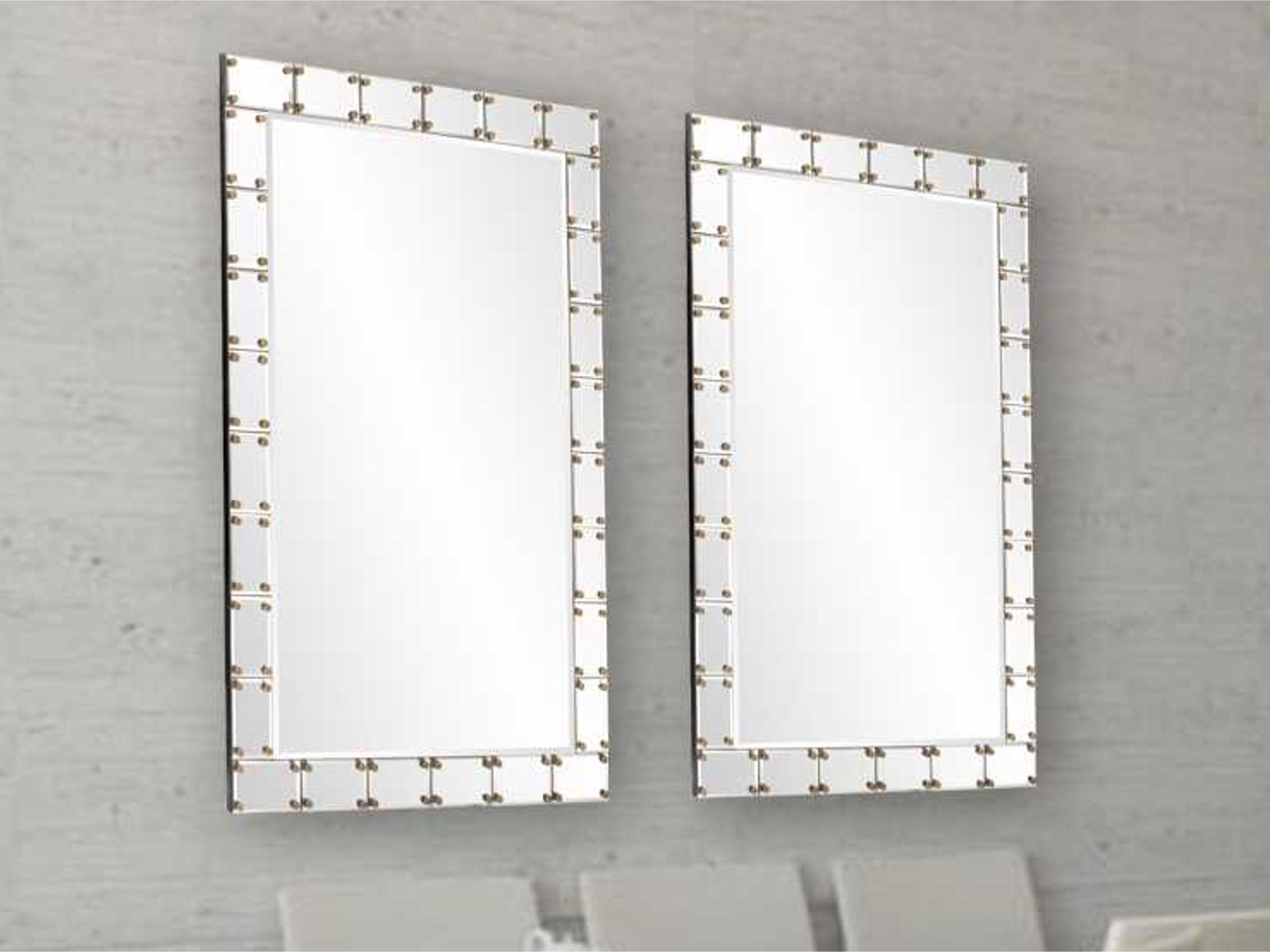 Howard Elliott Remington Studded Bronze Wall Mirror