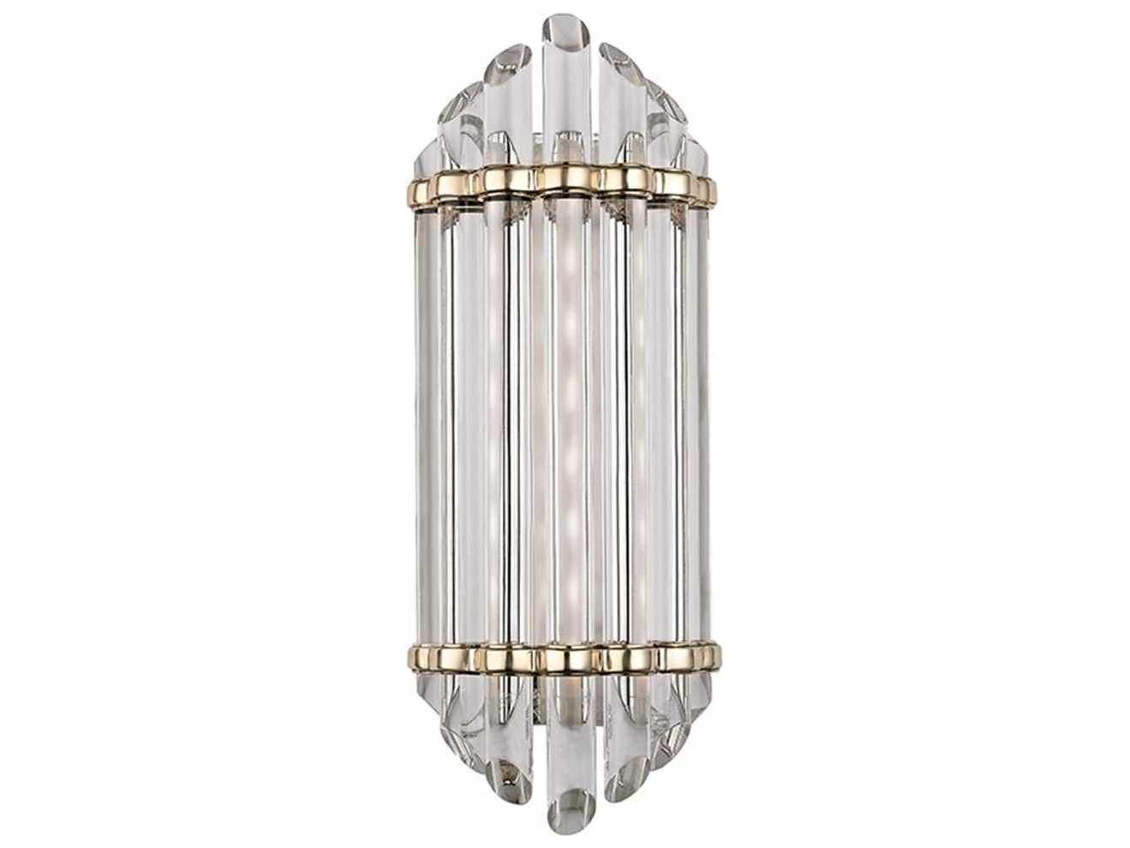 Albion 1-Light Aged Brass Clear Glass LED Wall Sconce