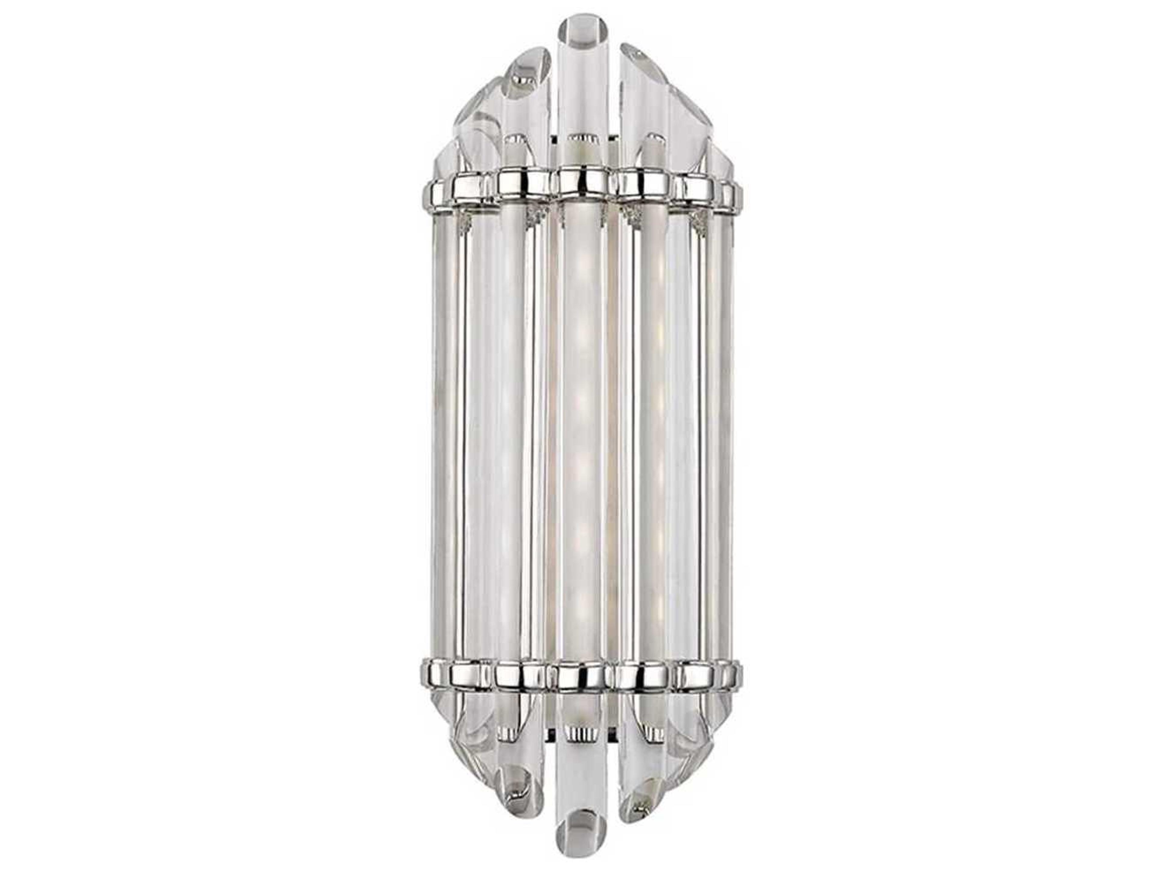Albion 1-Light Polished Nickel Clear Glass LED Wall Sconce