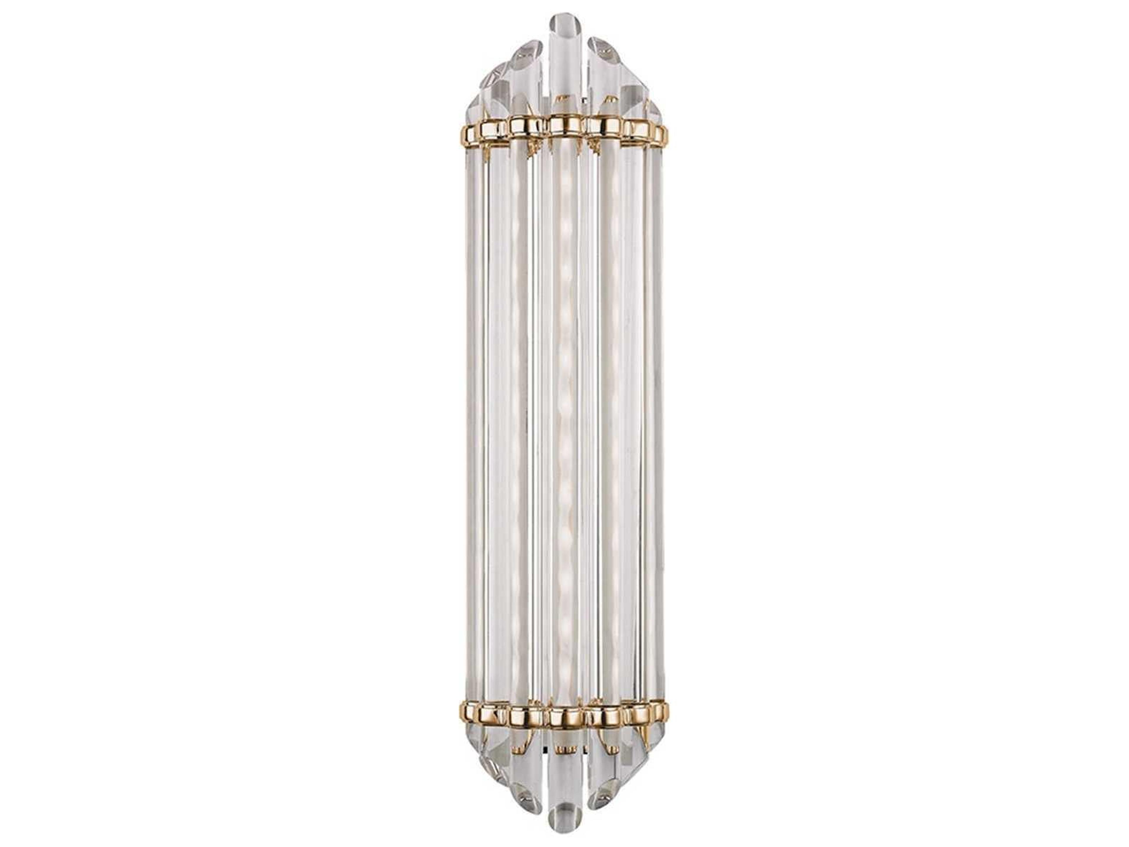 Albion 1-Light Aged Brass Clear Glass LED Wall Sconce