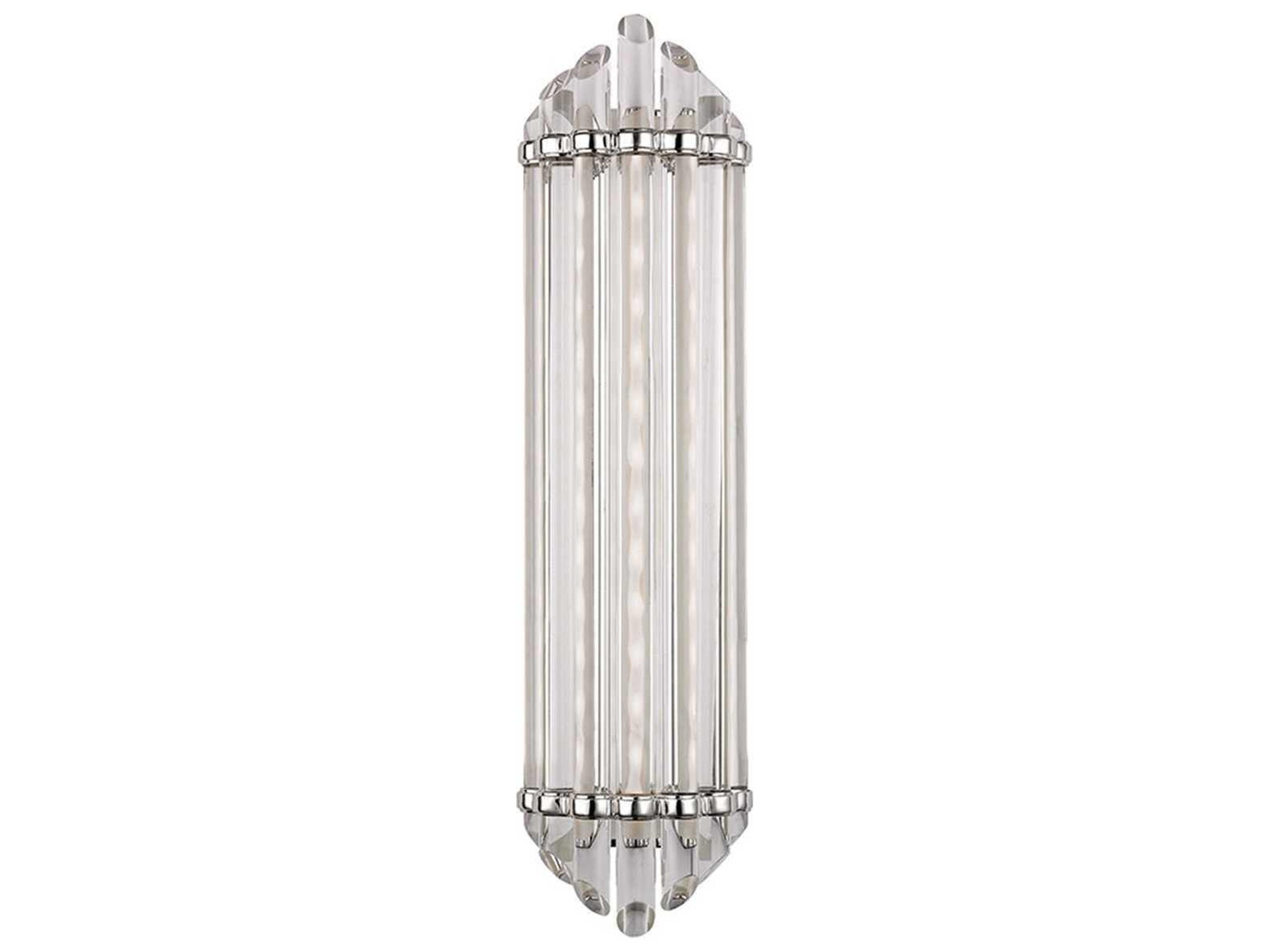 Hudson Valley Albion 1-Light Polished Nickel Clear Glass LED Wall Sconce