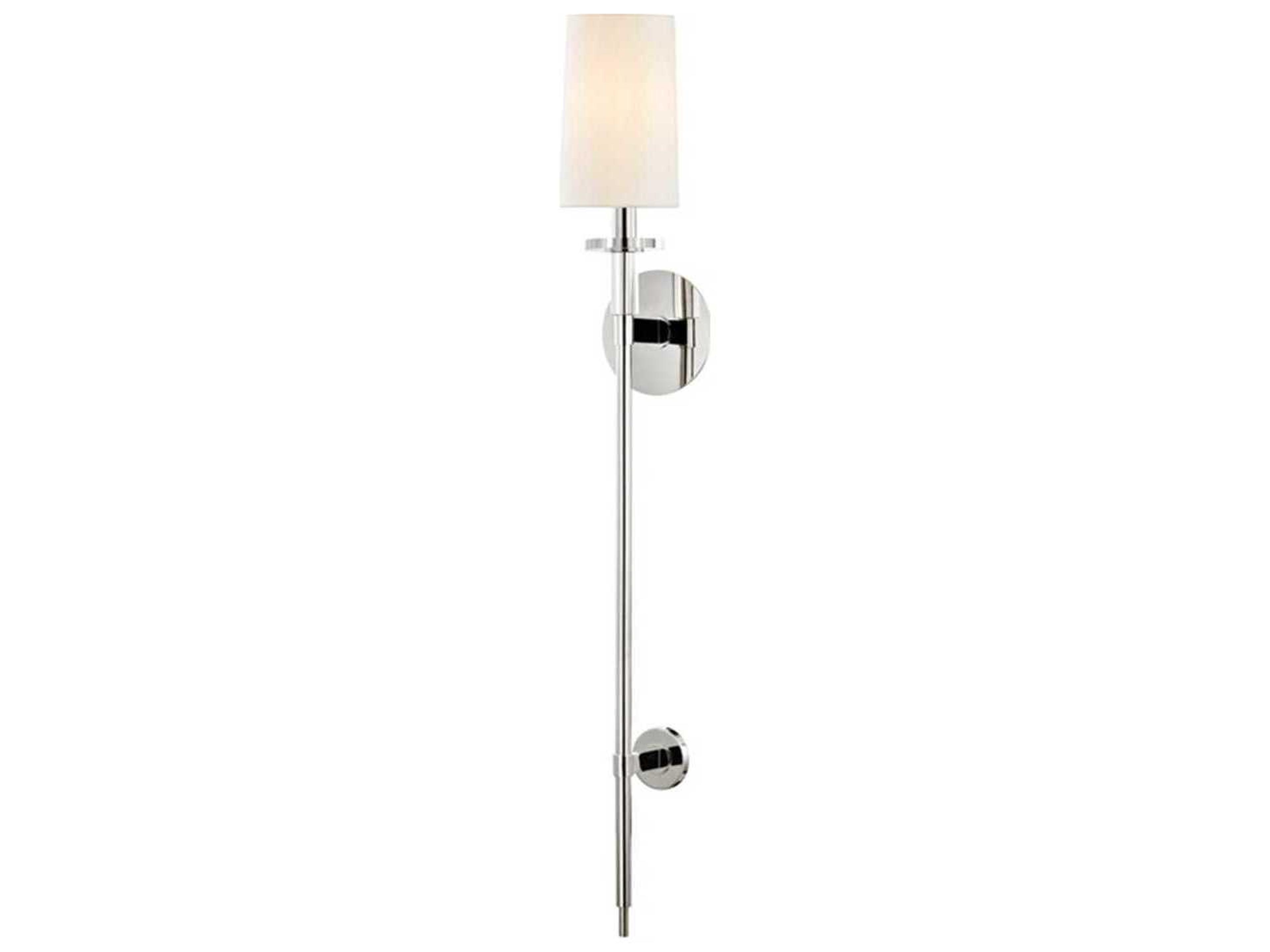 Amherst 1-Light Polished Nickel White Glass Wall Sconce