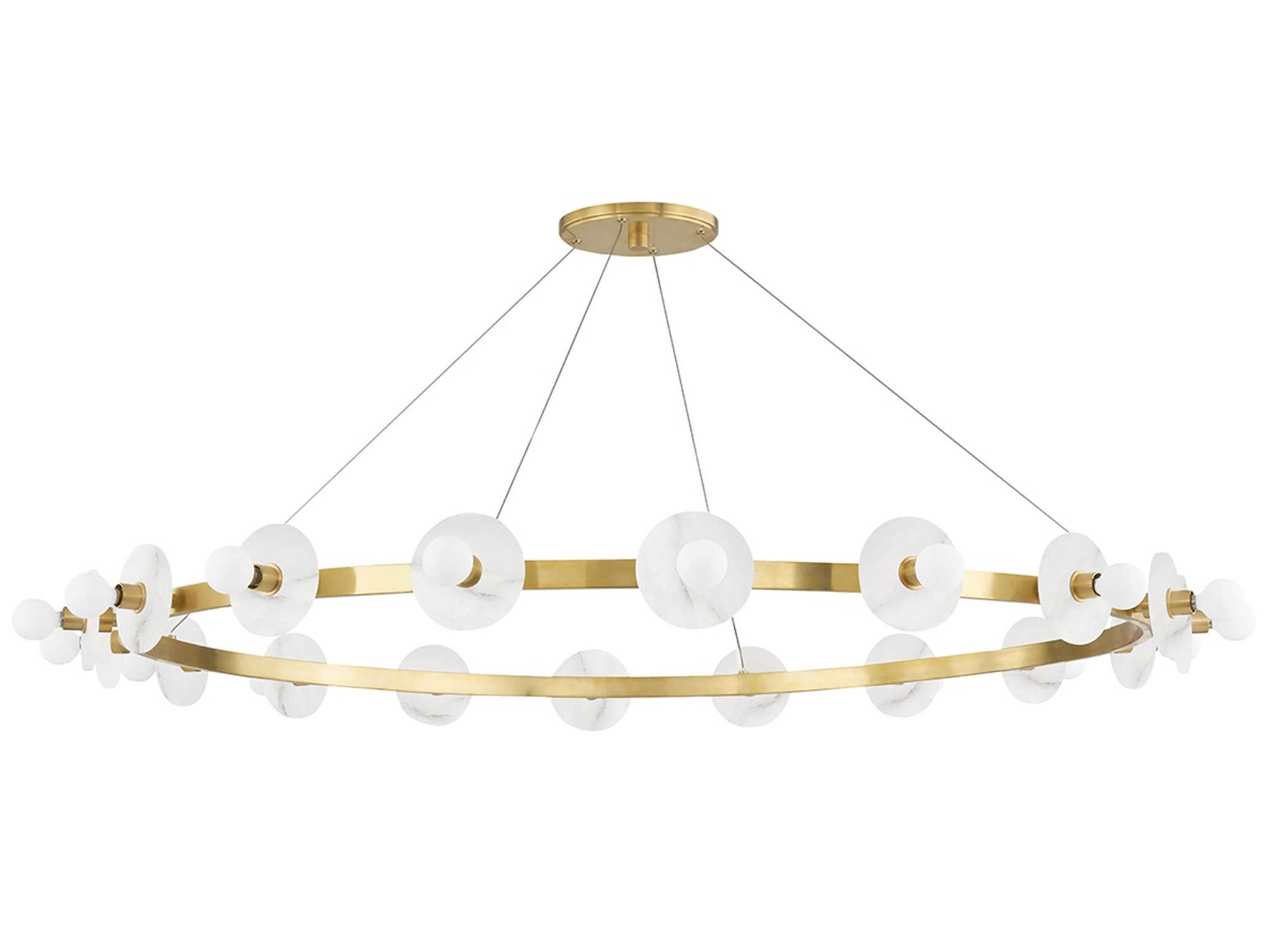 Austen 18-Light8-Light Aged Brass Candelabra Geometric Round Chandelier
