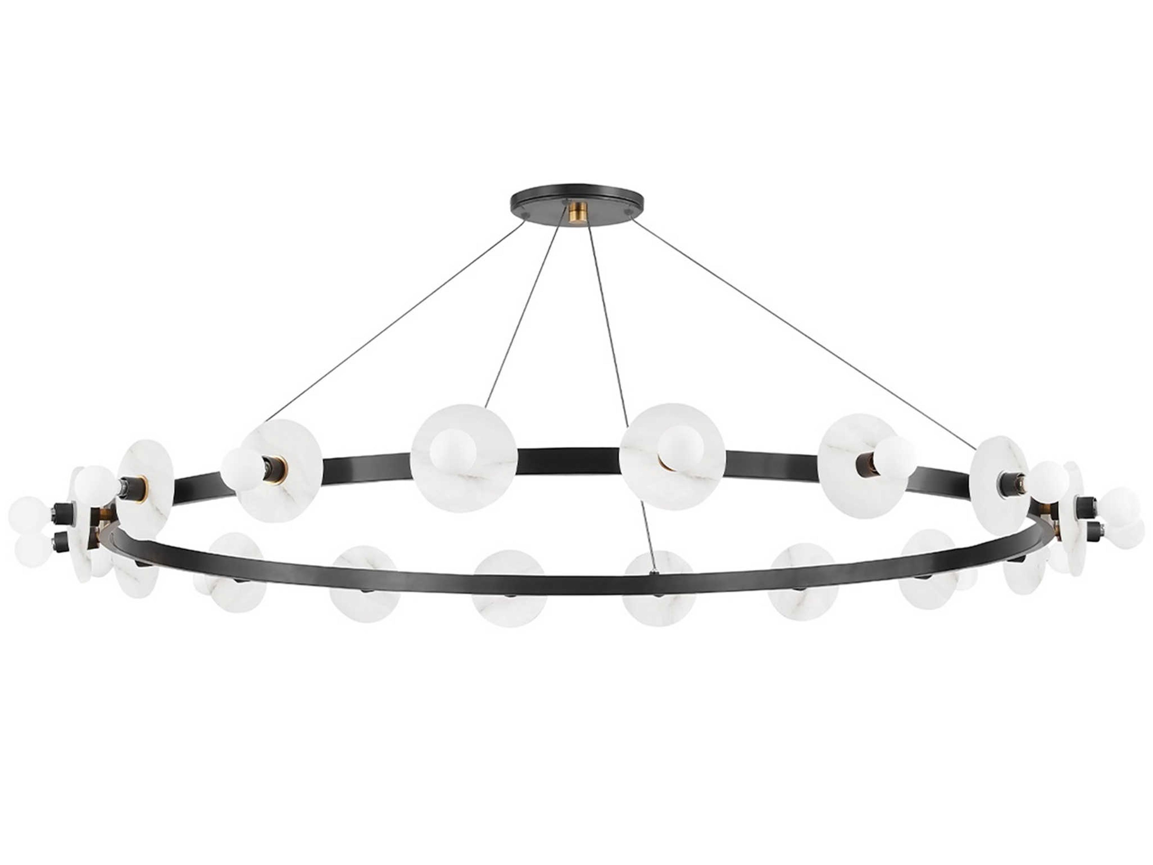 Austen 18-Light8-Light Aged Old Bronze Candelabra Geometric Round Chandelier