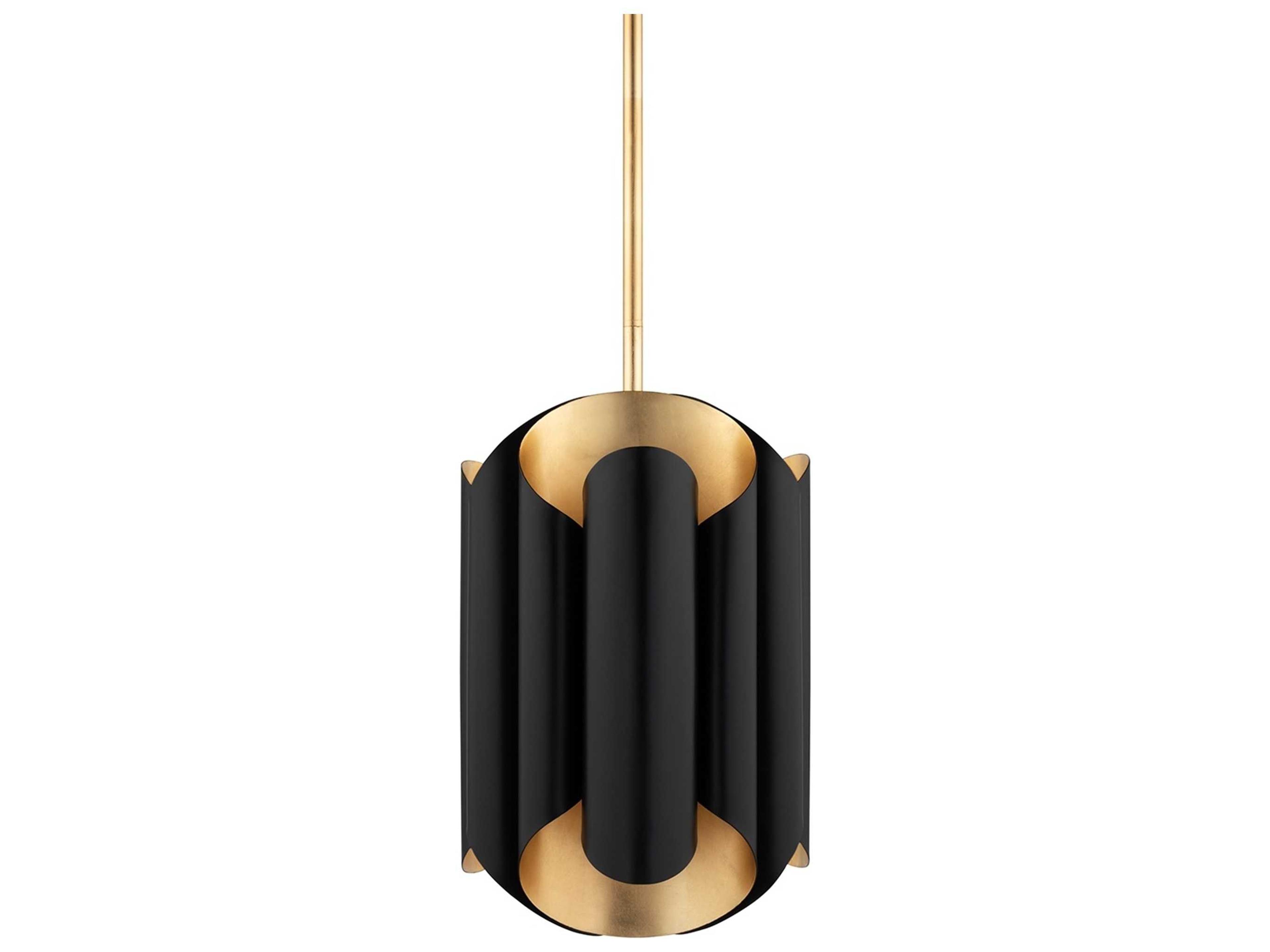 Banks 6-Light Gold Leaf Black Mini Pendant
