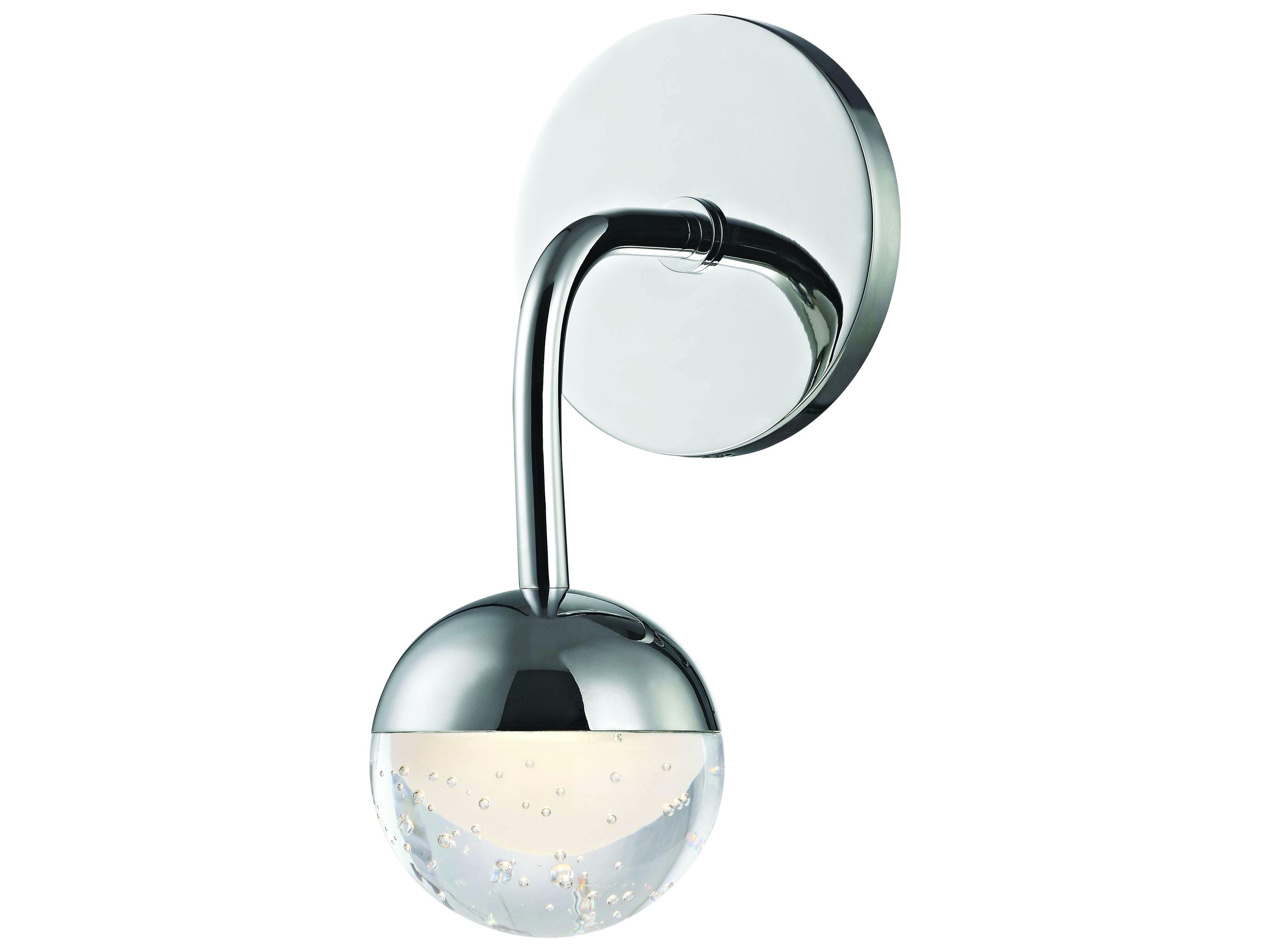 Boca 1-Light Polished Chrome Clear Glass LED Wall Sconce