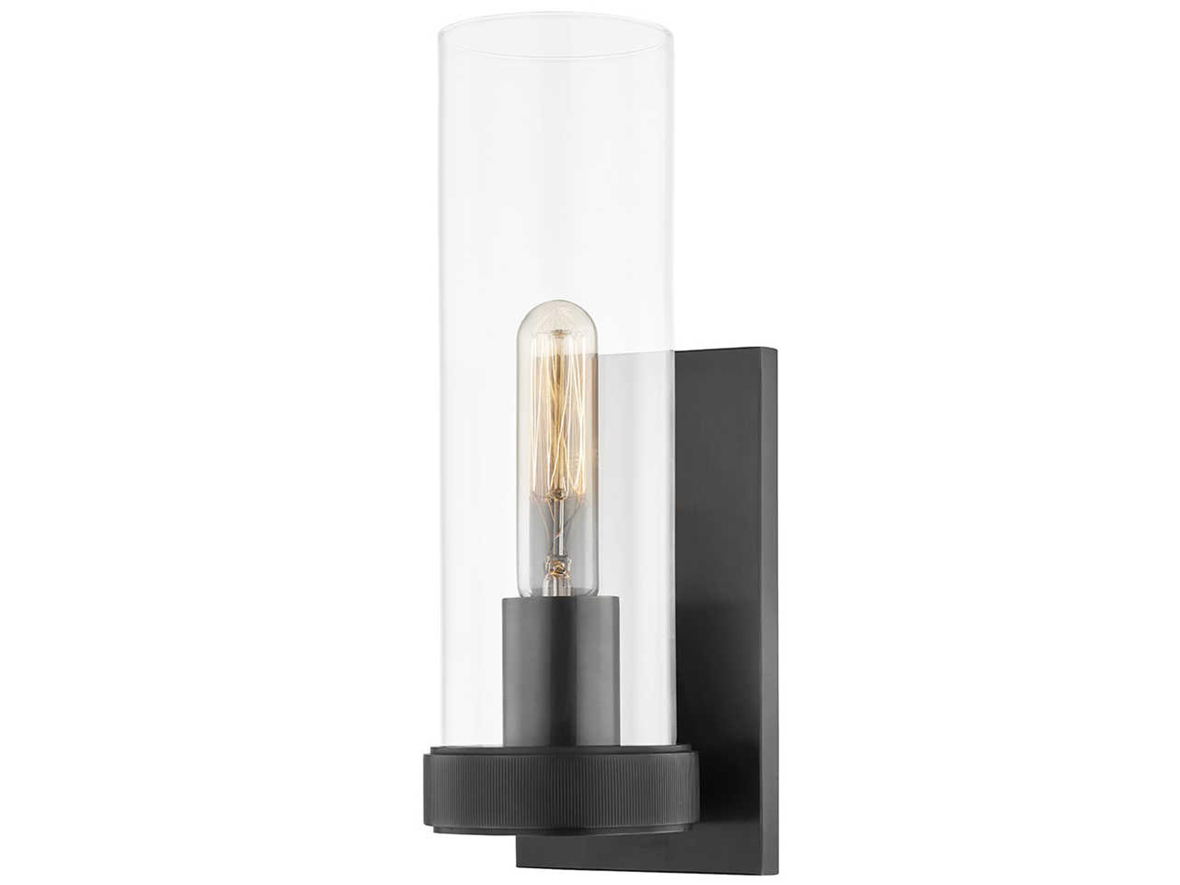 Hudson Valley Briggs 1-Light Old Bronze Glass Wall Sconce