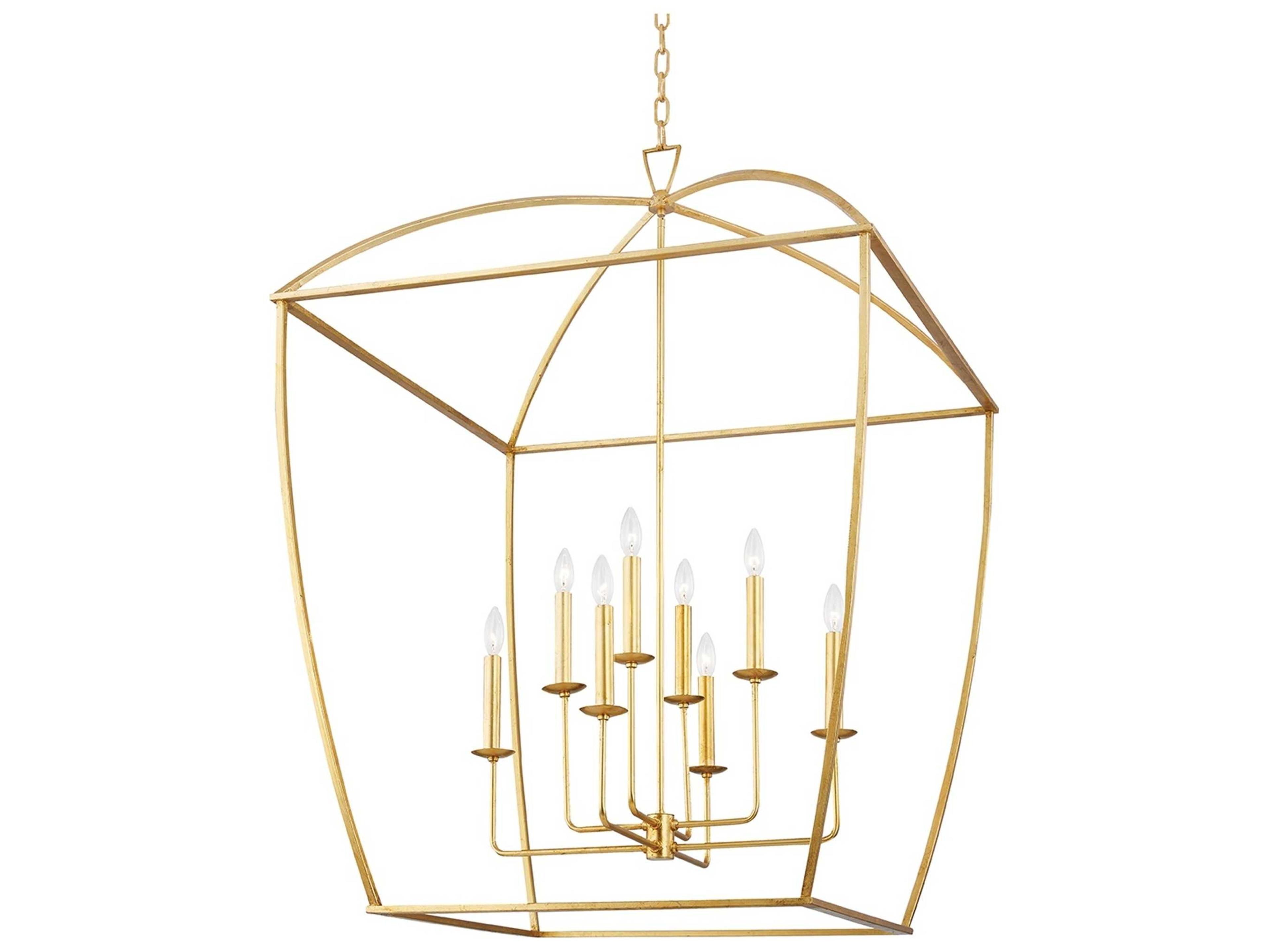 Bryant 8-Light Gold Leaf Candelabra Tiered Chandelier