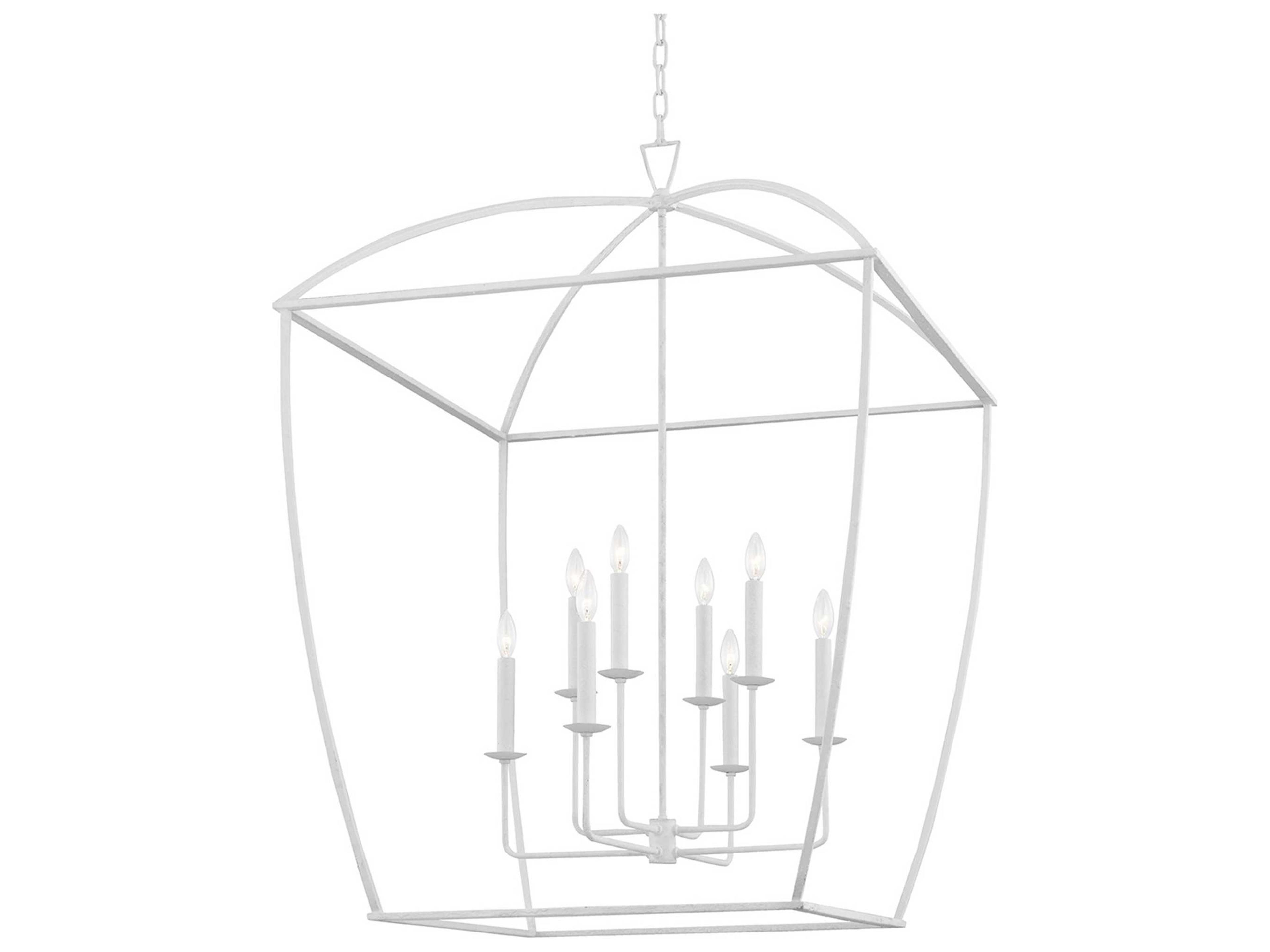 Bryant 8-Light White Plaster Candelabra Tiered Chandelier
