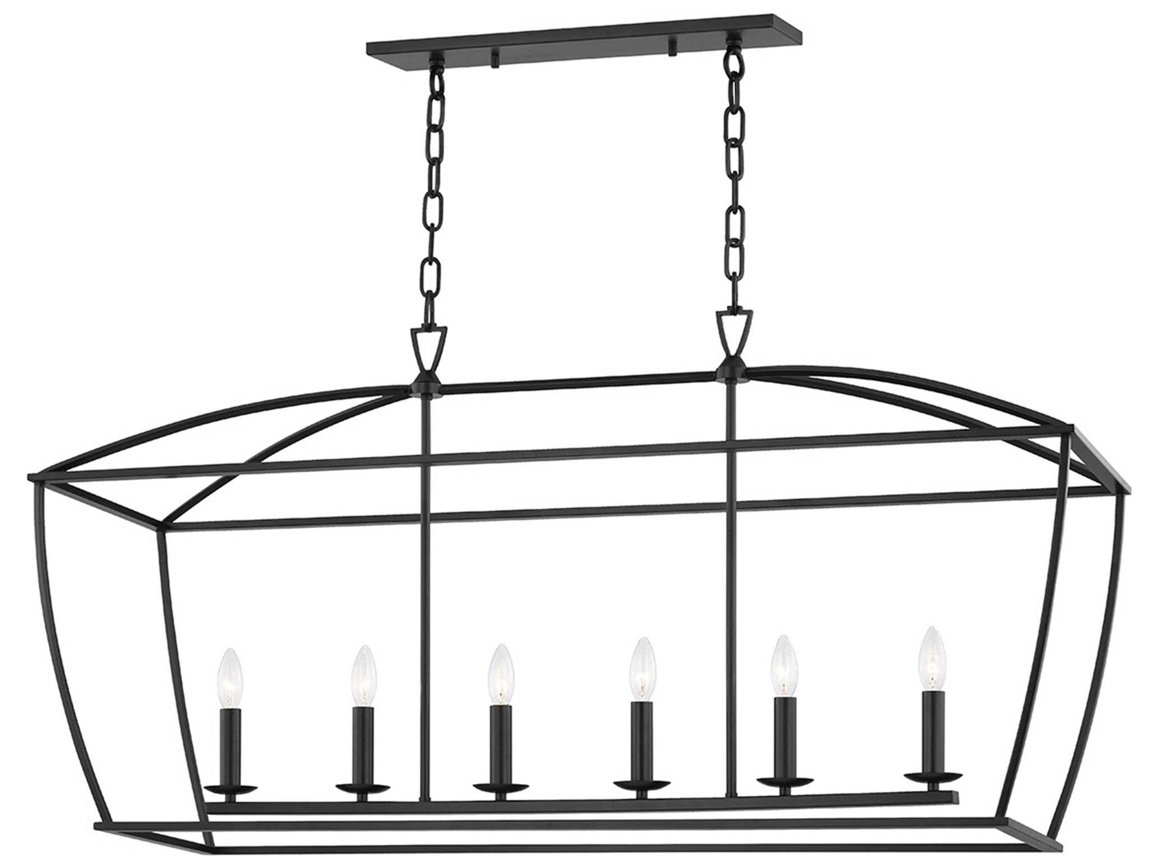 Bryant 6-Light Aged Iron Black Island Pendant