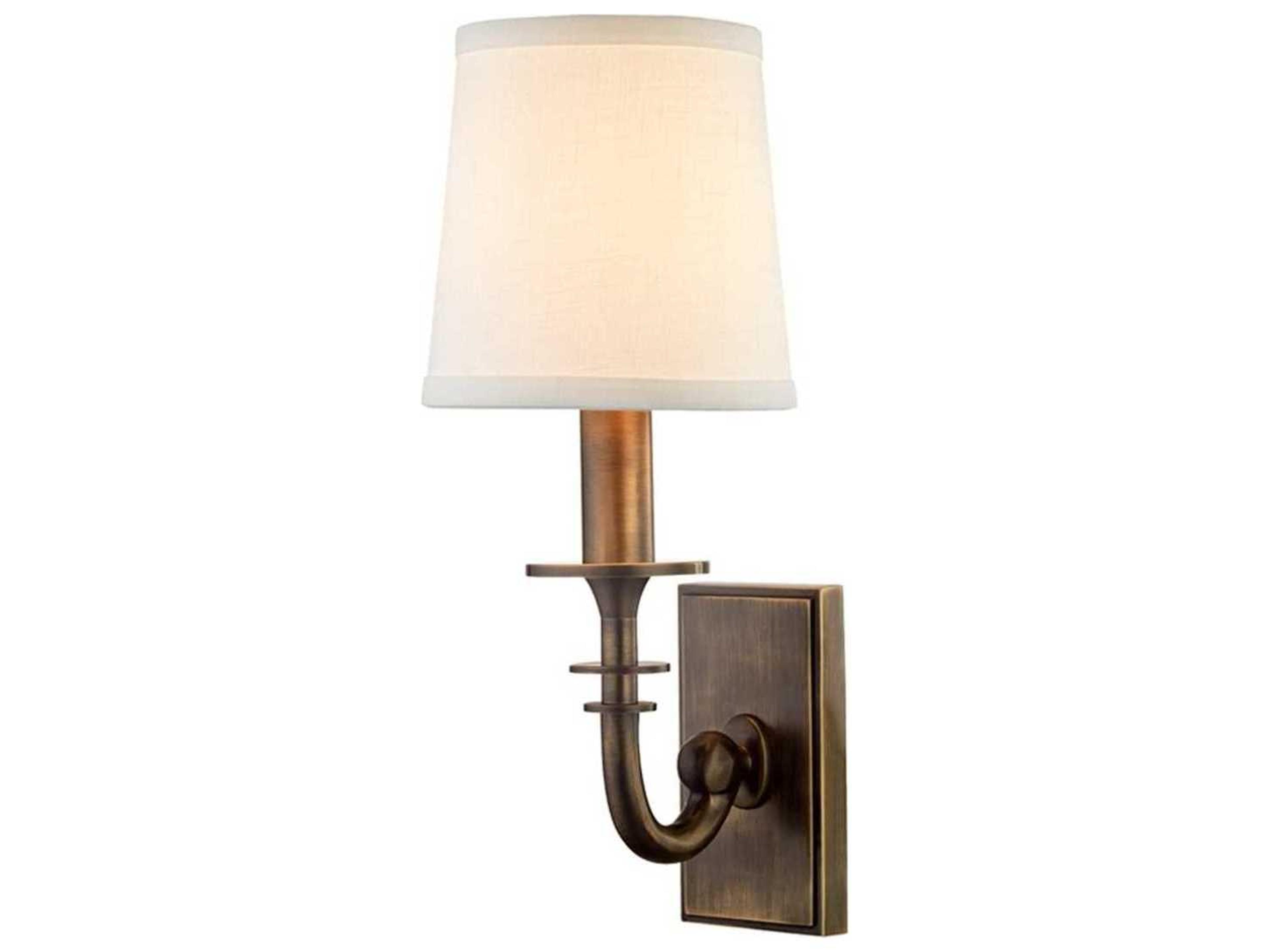 Carroll 1-Light Distressed Bronze White Wall Sconce
