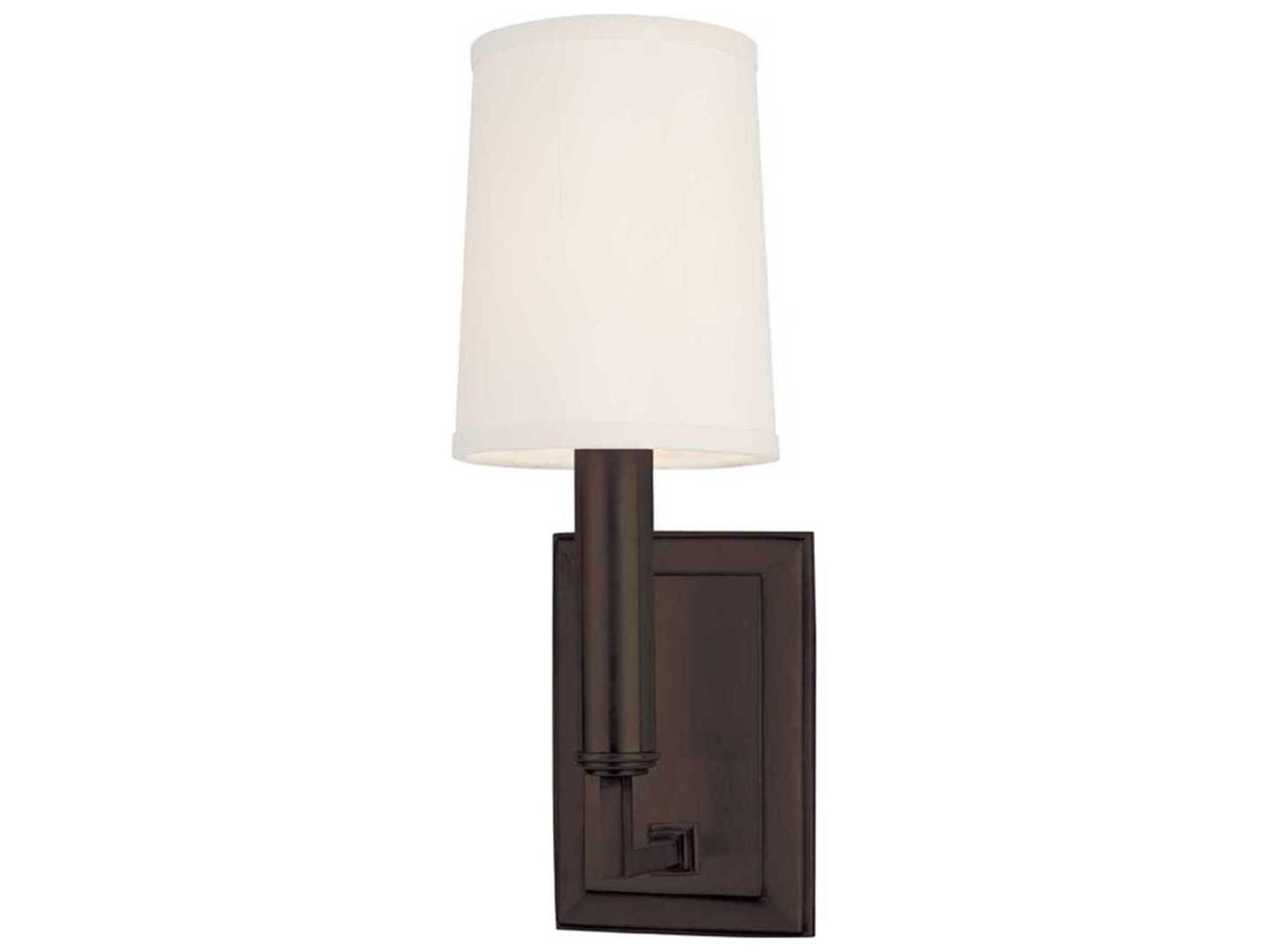 Clinton 1-Light Old Bronze Off White Wall Sconce