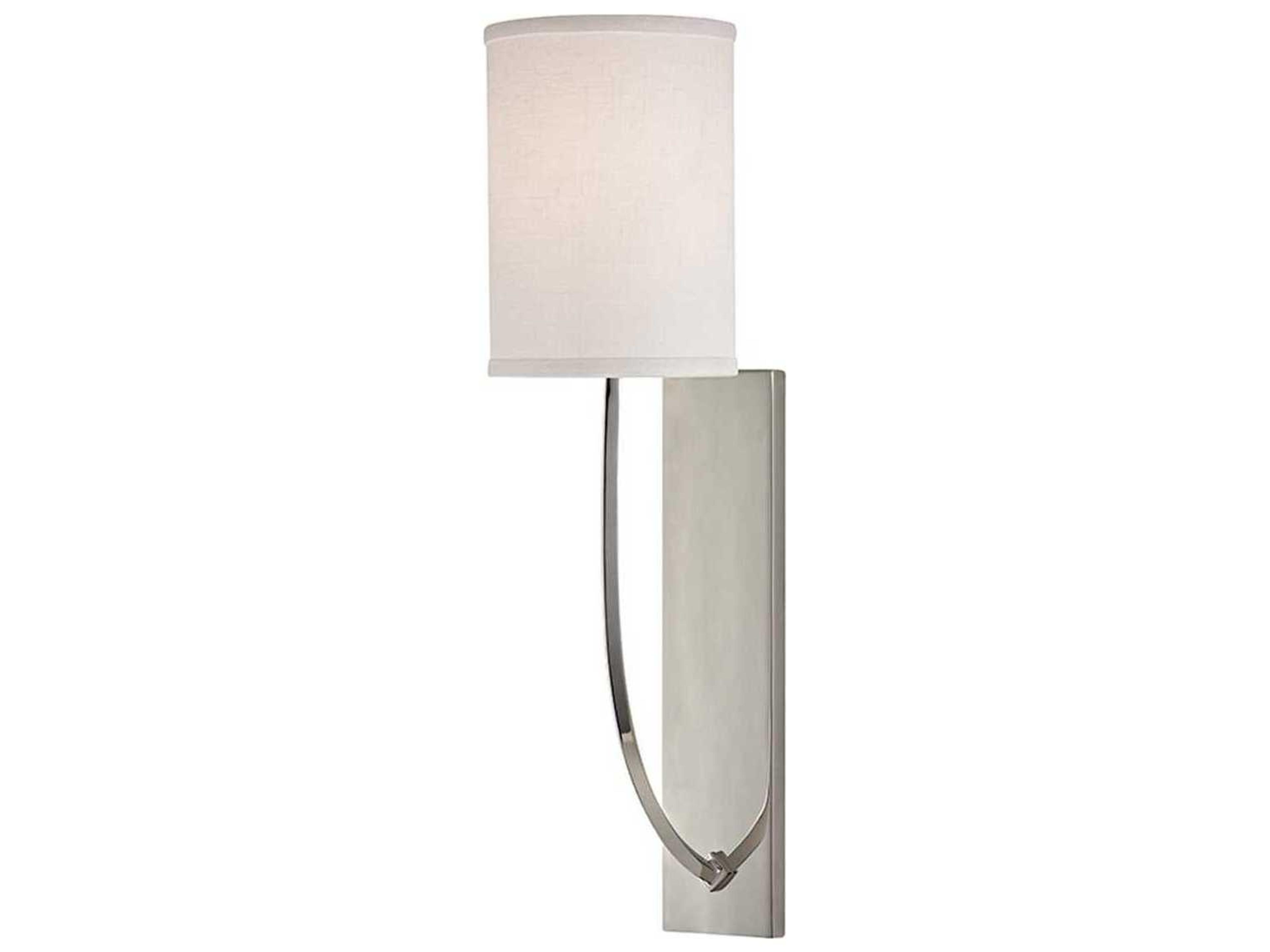 Colton 1-Light Polished Nickel Off White Wall Sconce