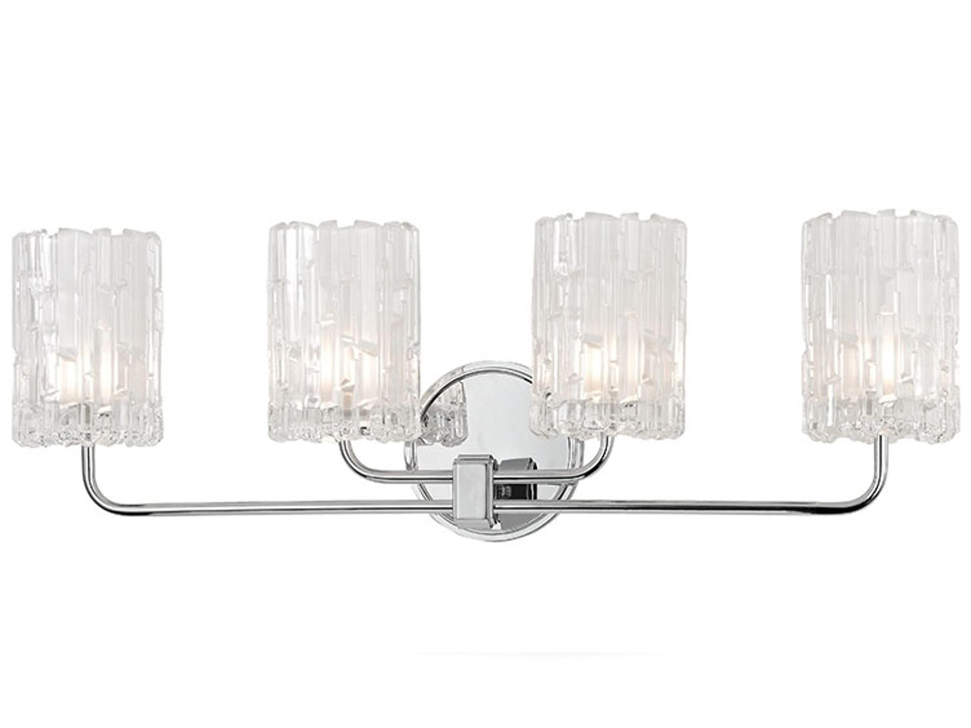 Dexter 4-Light Polished Chrome Clear Glass Vanity Light