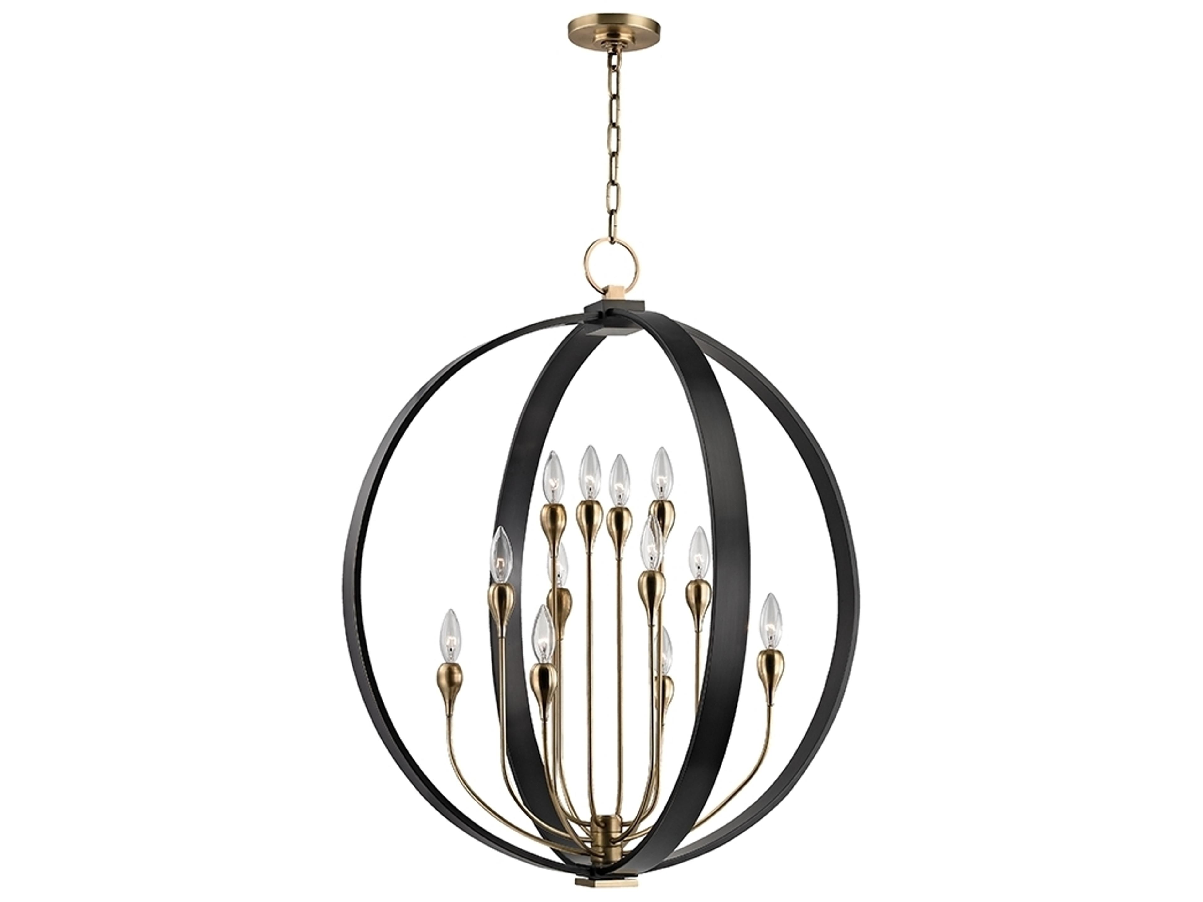 Dresden 12-Light Aged Old Bronze Candelabra Round Tiered Chandelier