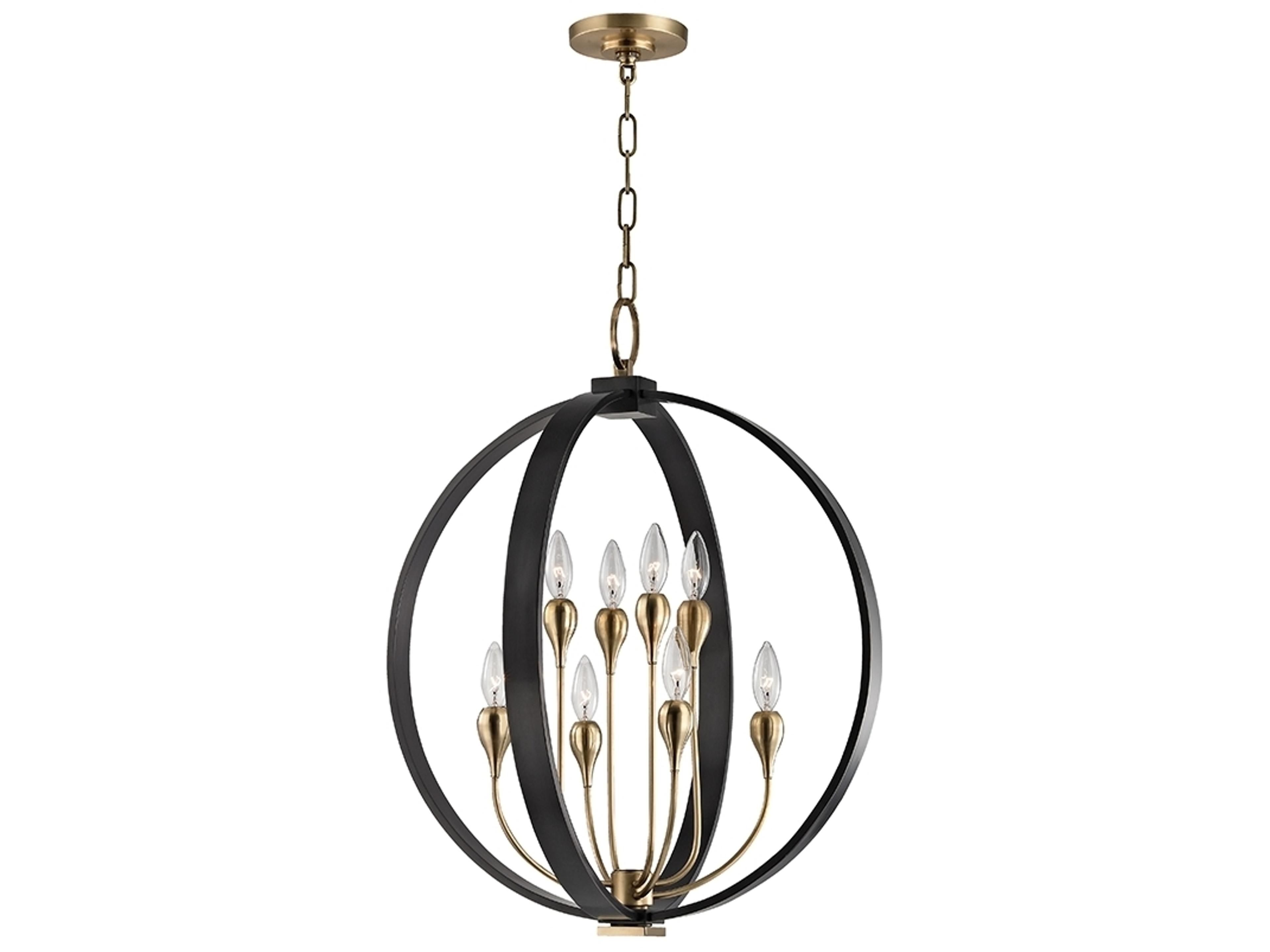 Dresden 8-Light Aged Old Bronze Candelabra Round Tiered Chandelier