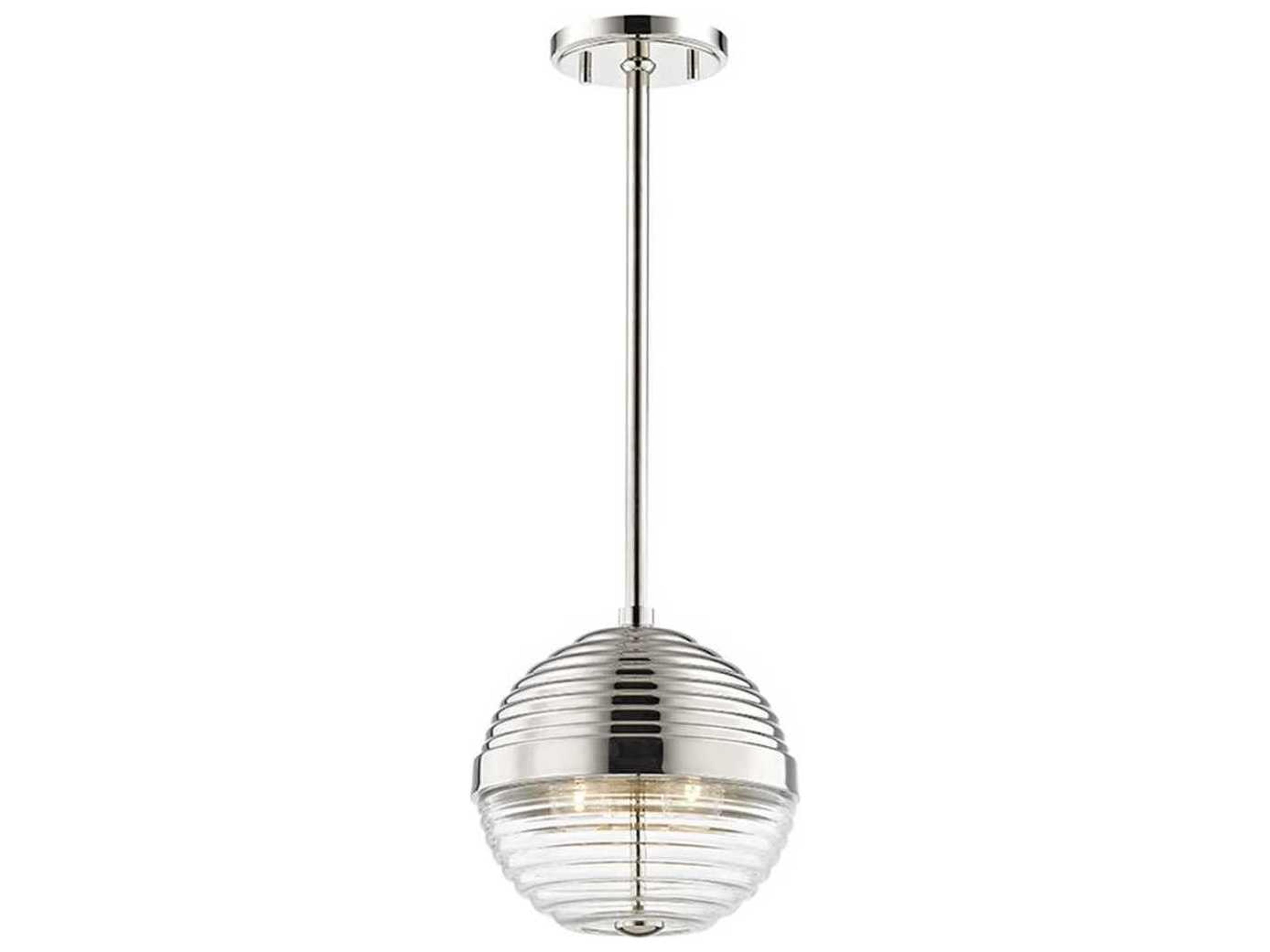 Easton 3-Light Polished Nickel Clear Glass Globe Mini Pendant