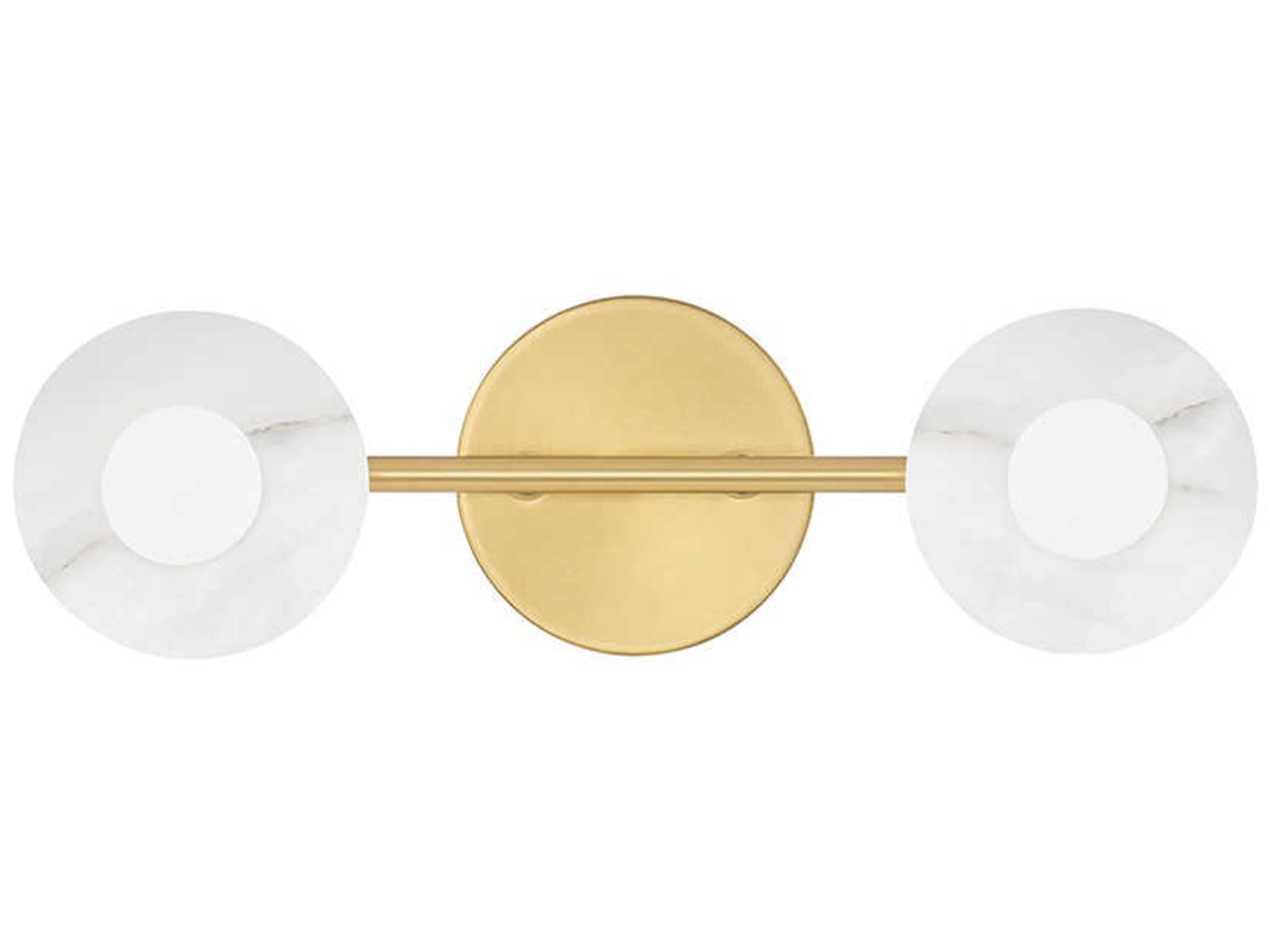 Elmont 2-Light Aged Brass Vanity Light