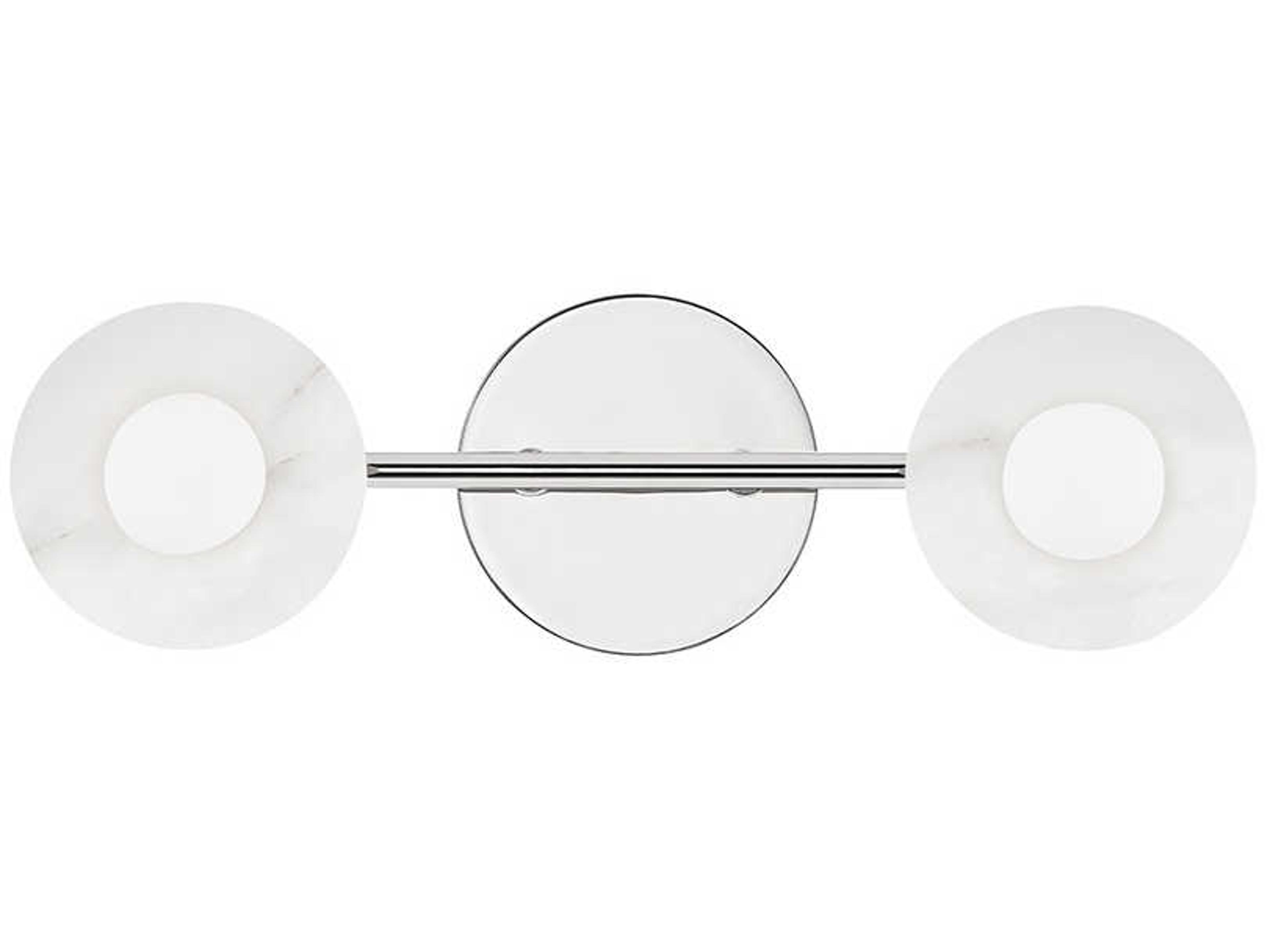 Elmont 2-Light Polished Nickel Vanity Light