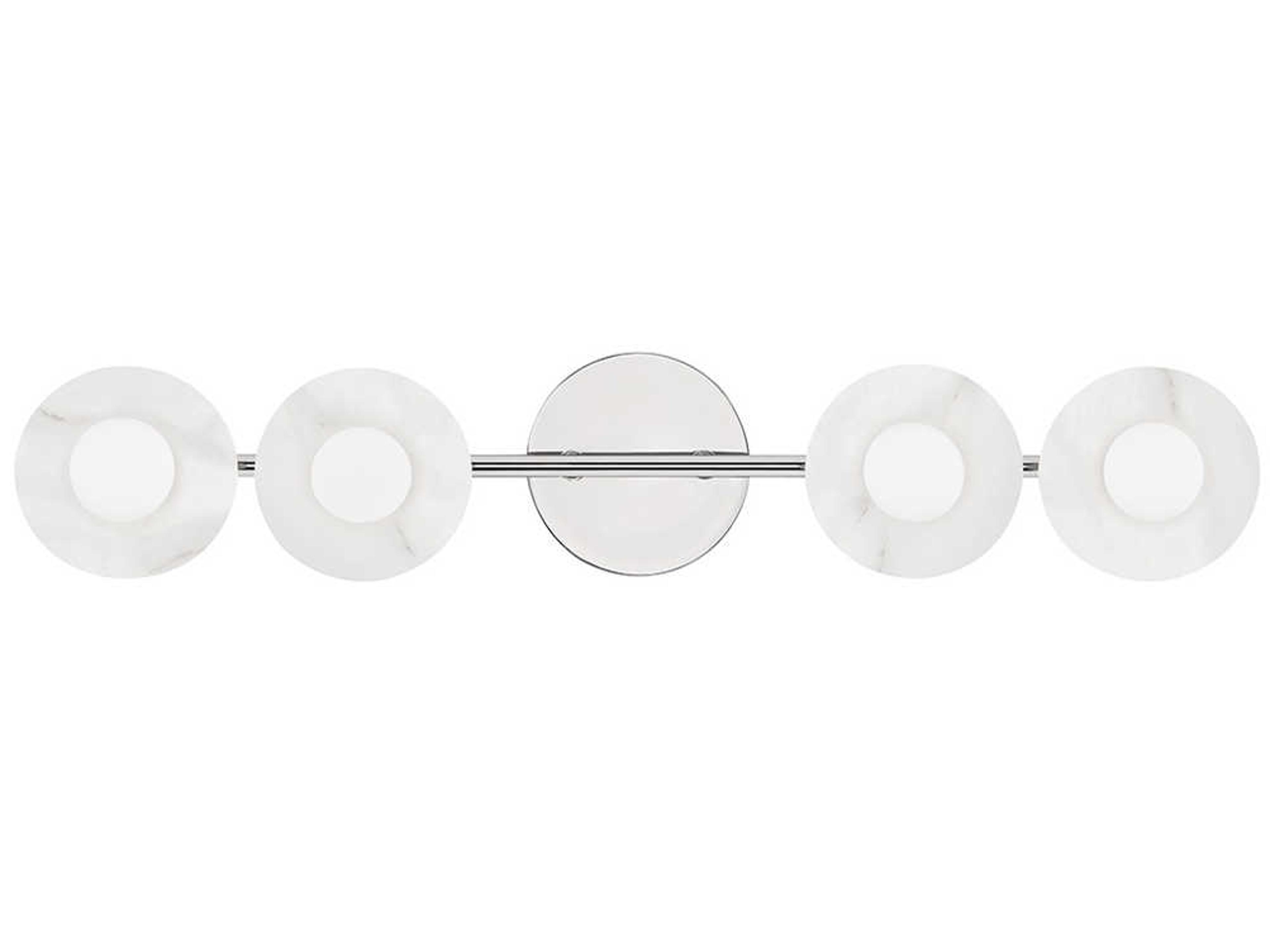 Elmont 4-Light Polished Nickel Vanity Light