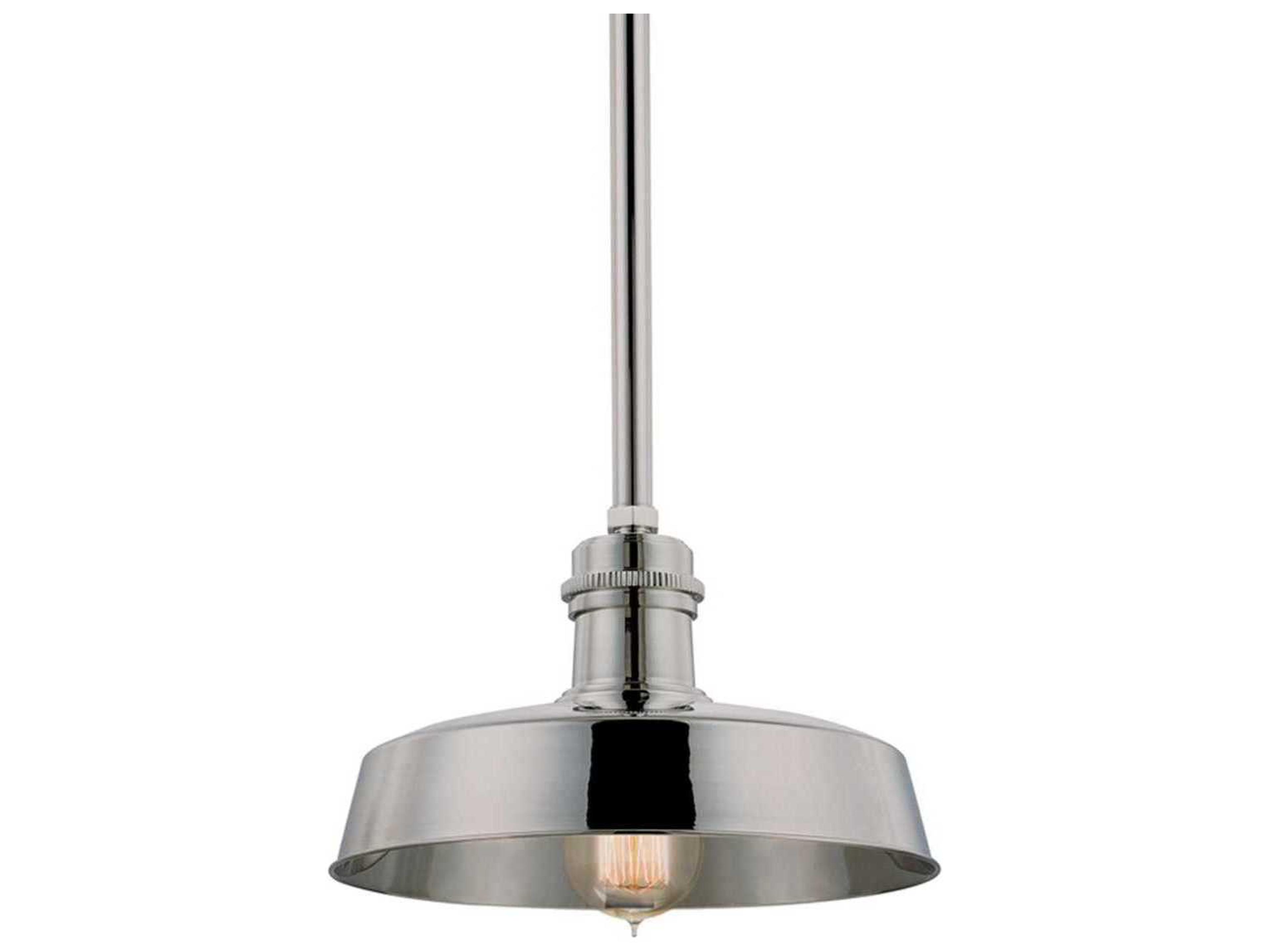 Falls 1-Light Polished Nickel Bowl Dome Mini Pendant