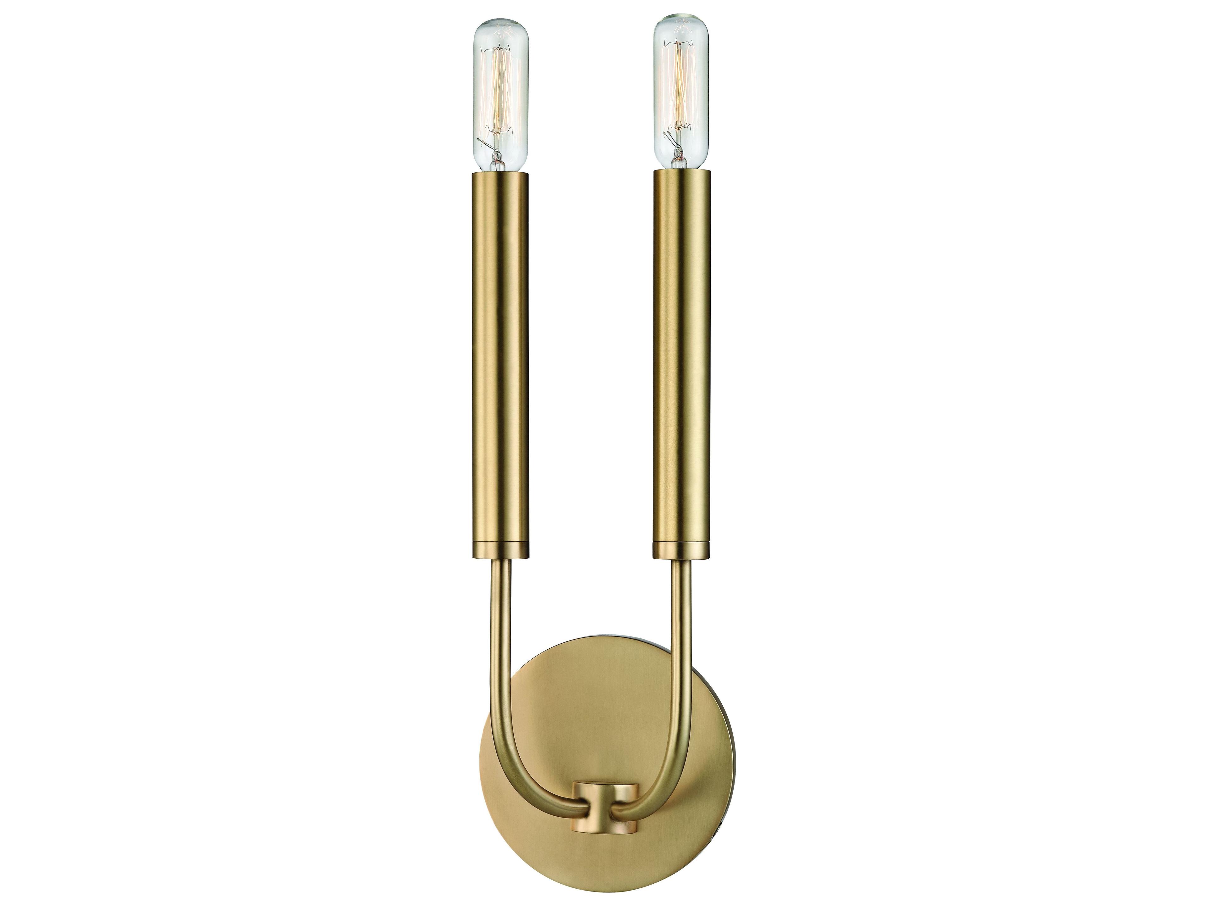 Gideon 2-Light Aged Brass Wall Sconce