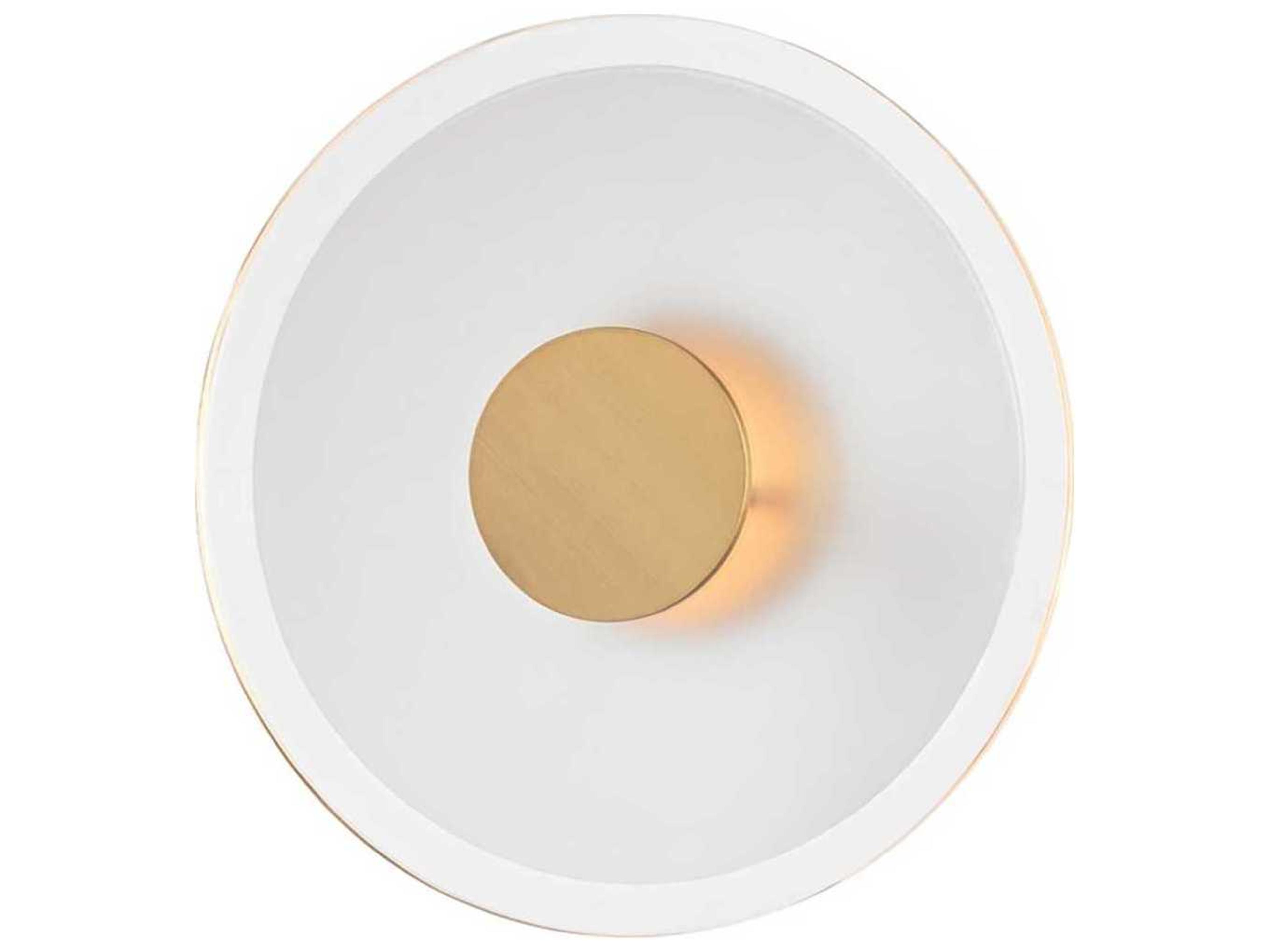 Guthrie 1-Light Aged Brass White Glass LED Wall Sconce