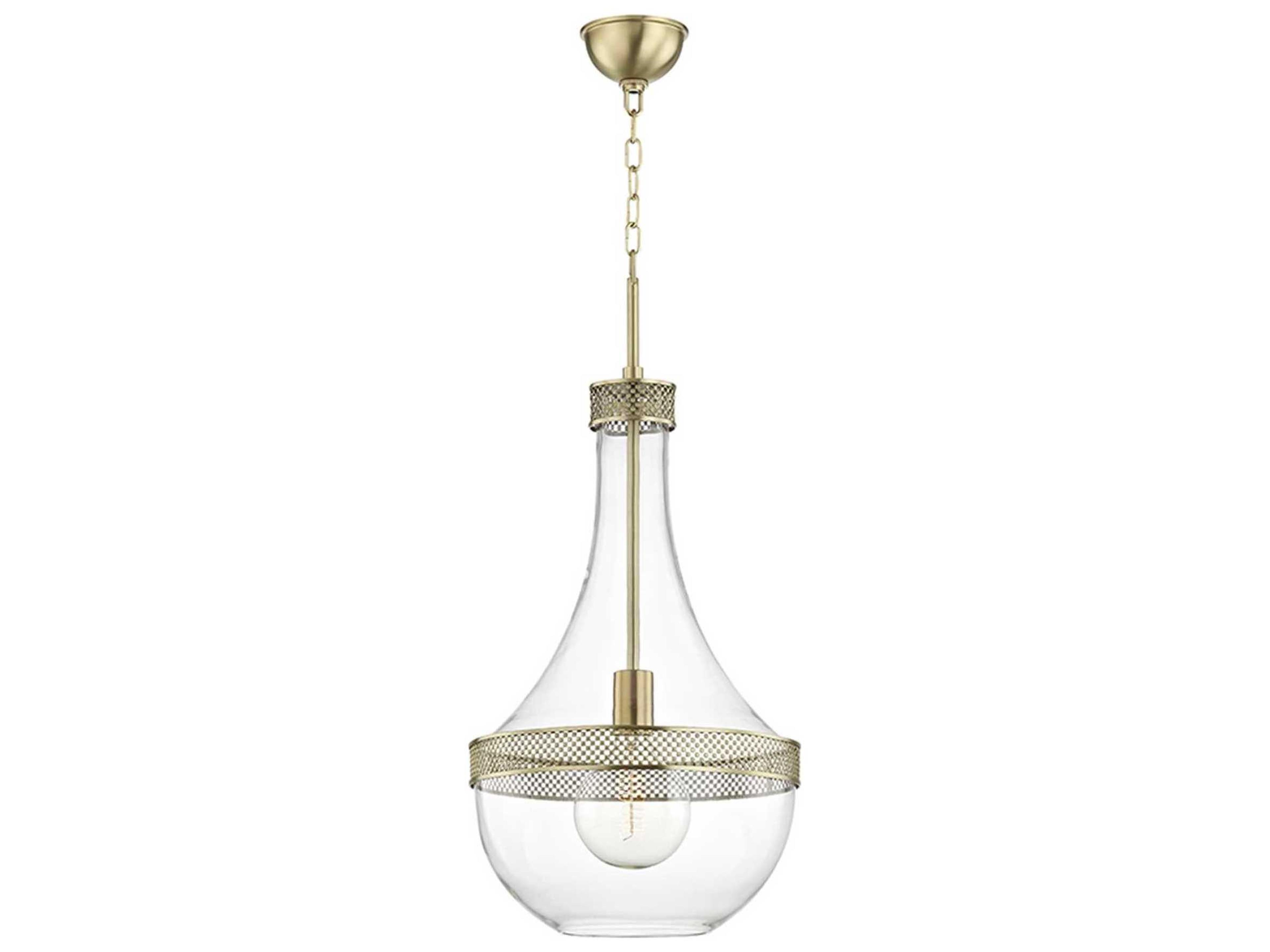 Hagen Pendant Light in Aged Brass
