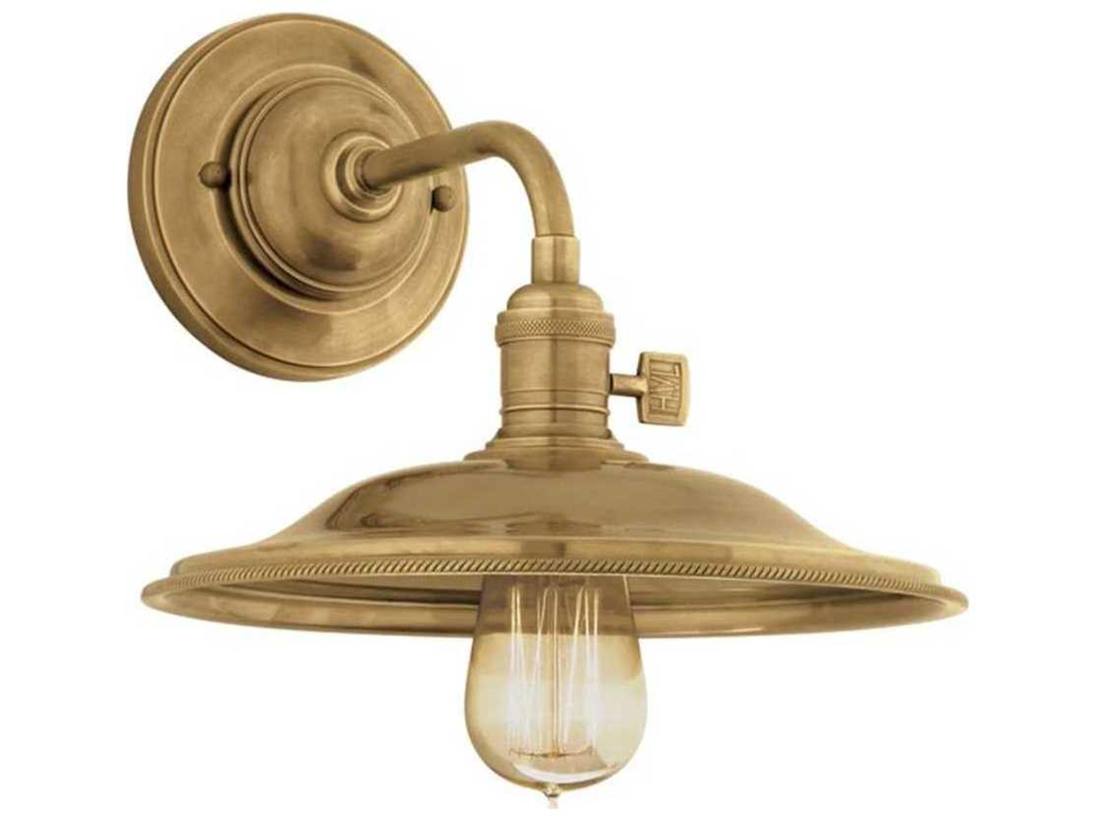 Heirloom 1-Light Aged Brass Wall Sconce