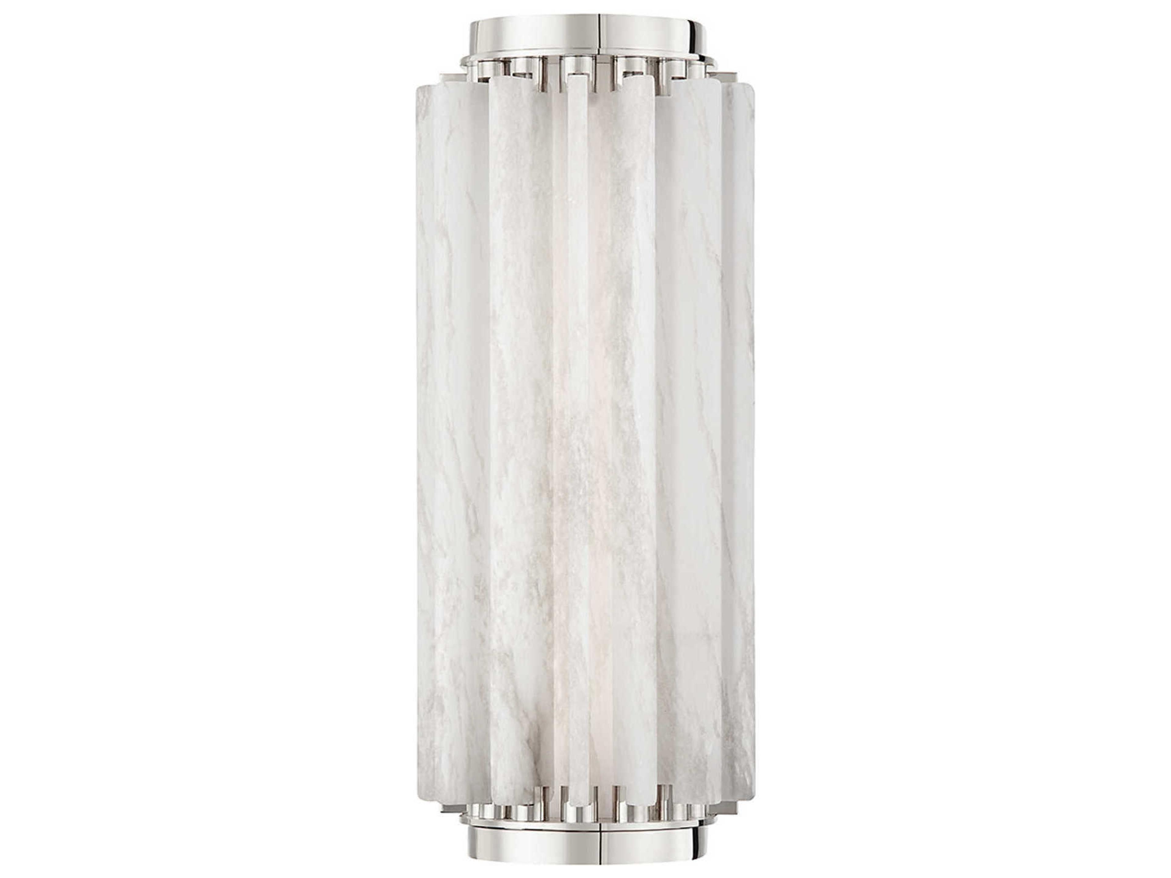 Hudson Valley Hillside 1-Light Polished Nickel Glass LED Wall Sconce