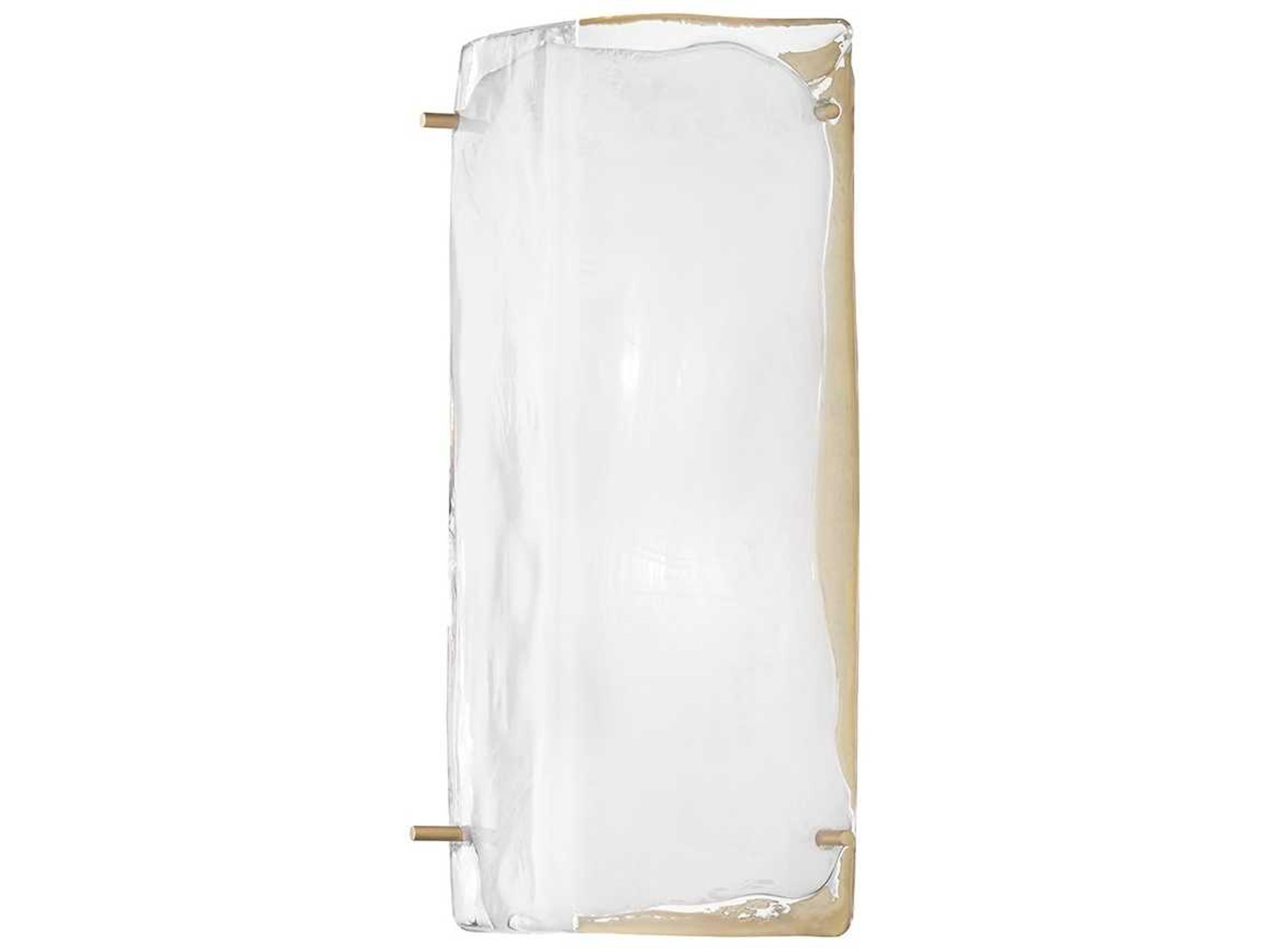 Hines 1-Light Aged Brass Glass Wall Sconce