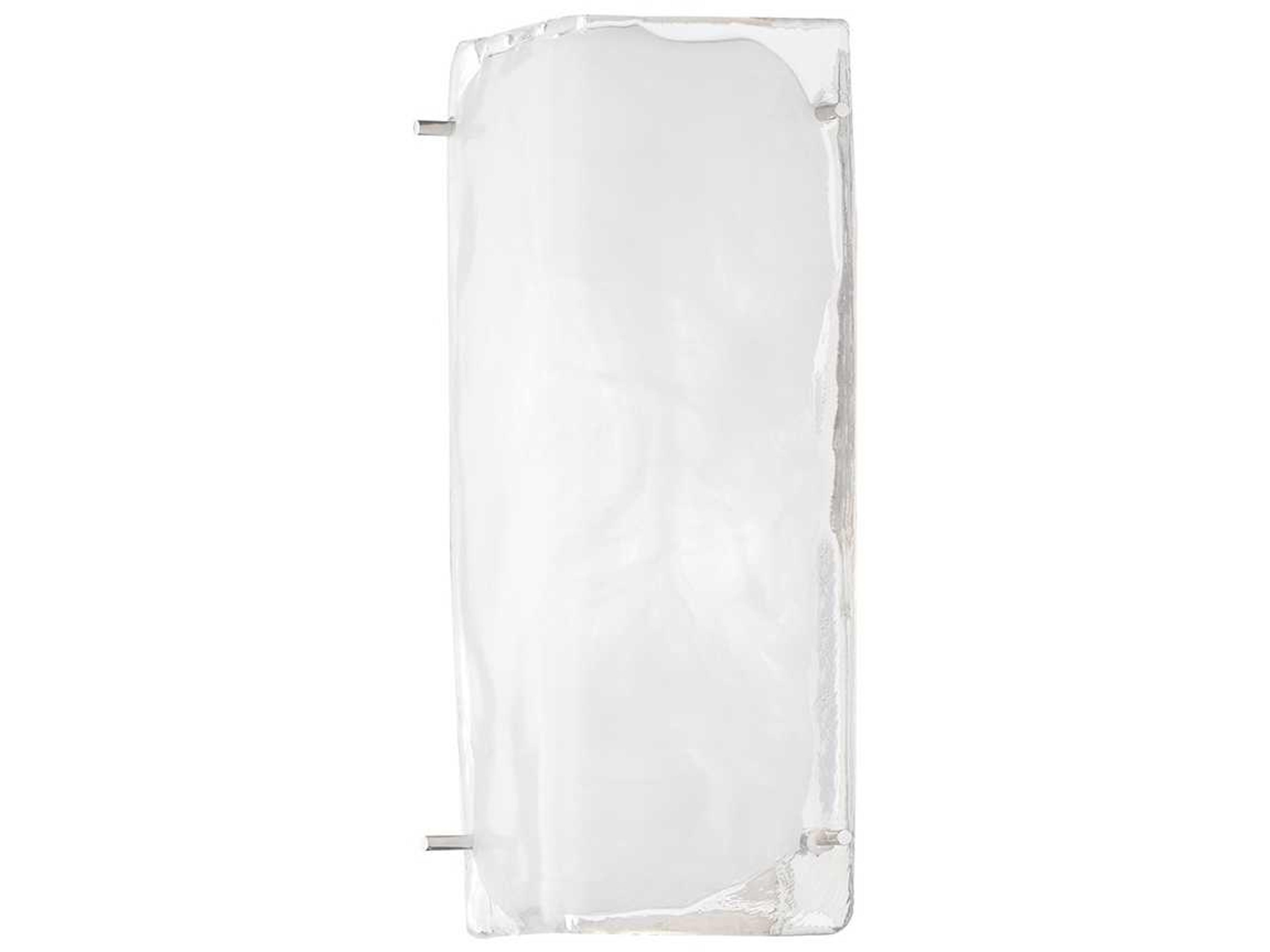 Hines 1-Light Polished Nickel Glass Wall Sconce