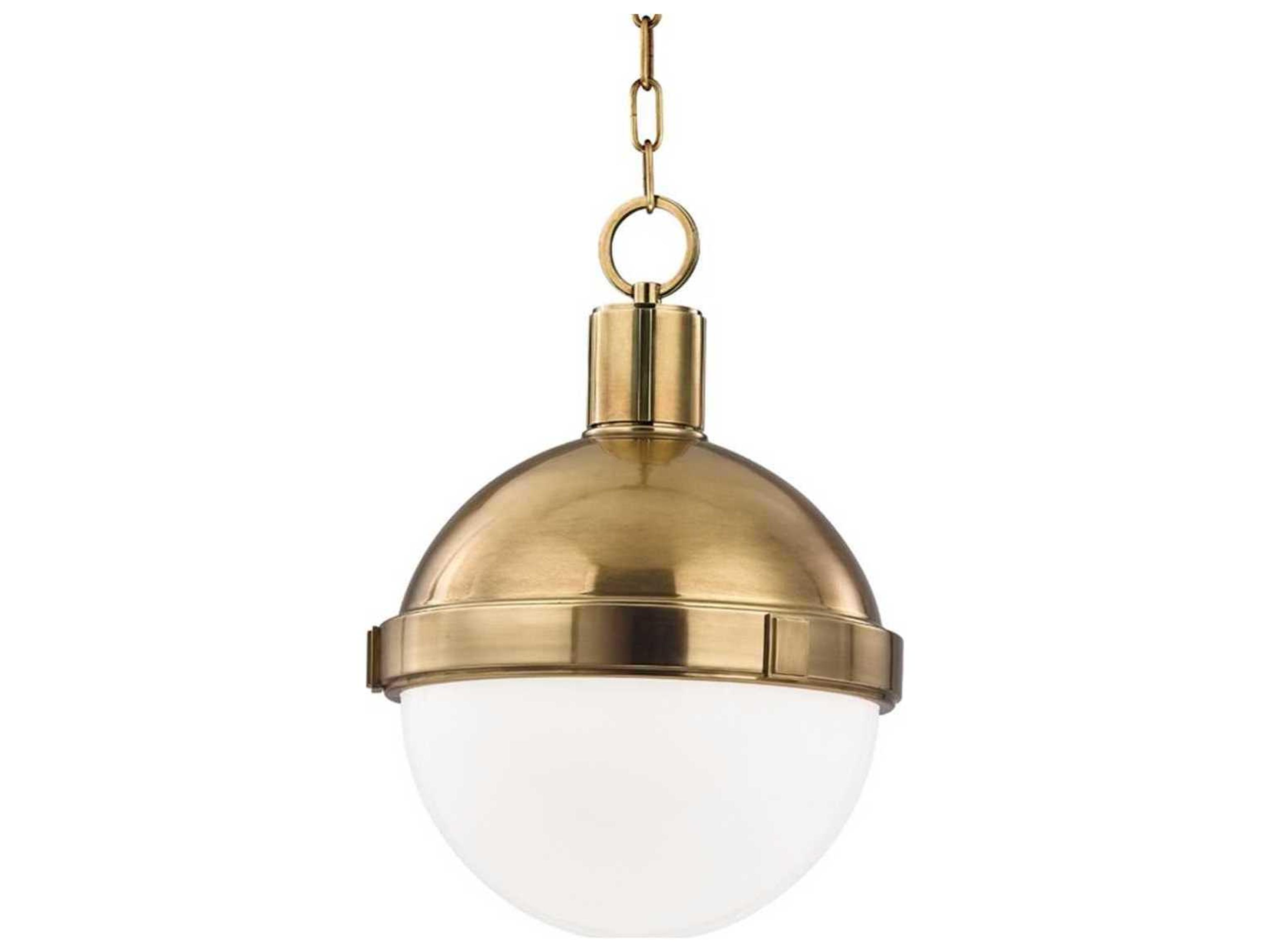 Lambert Pendant Light Modern Globe Fixture Aged Brass