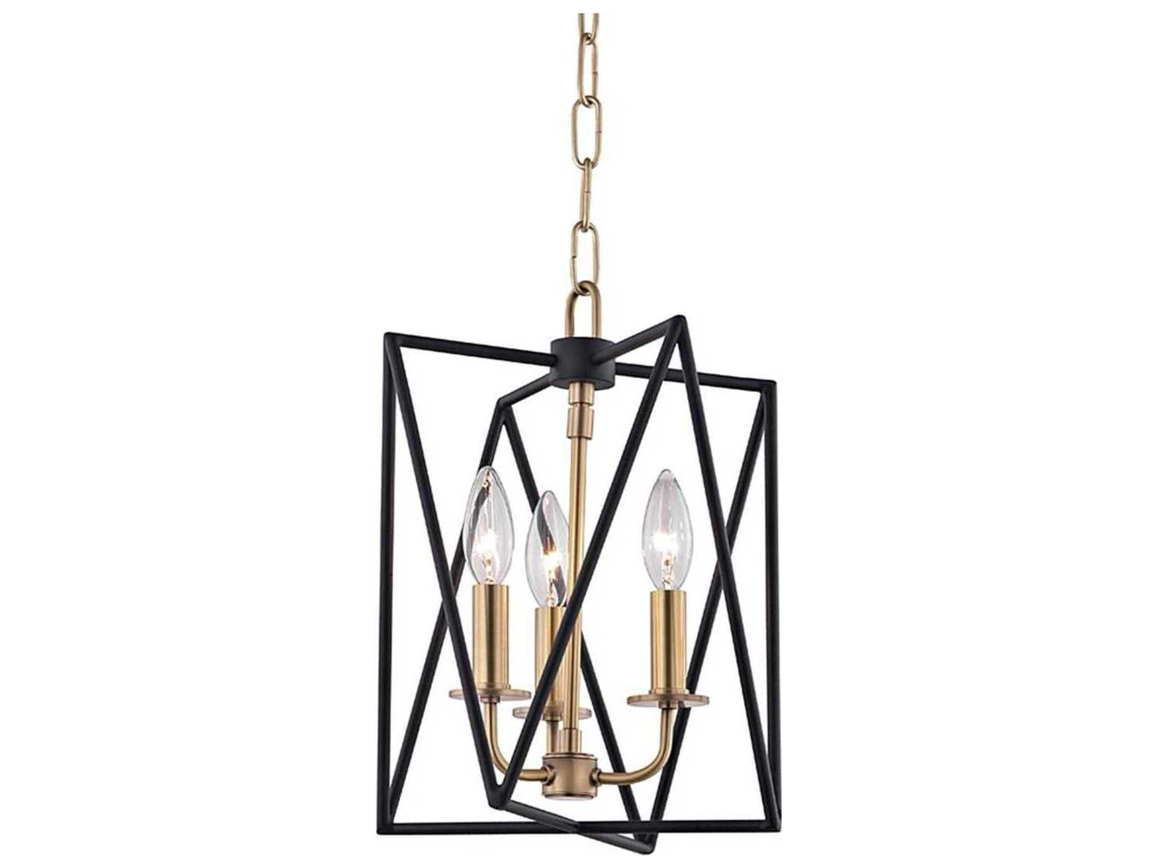 Laszlo 3-Light Aged Brass Candelabra Chandelier