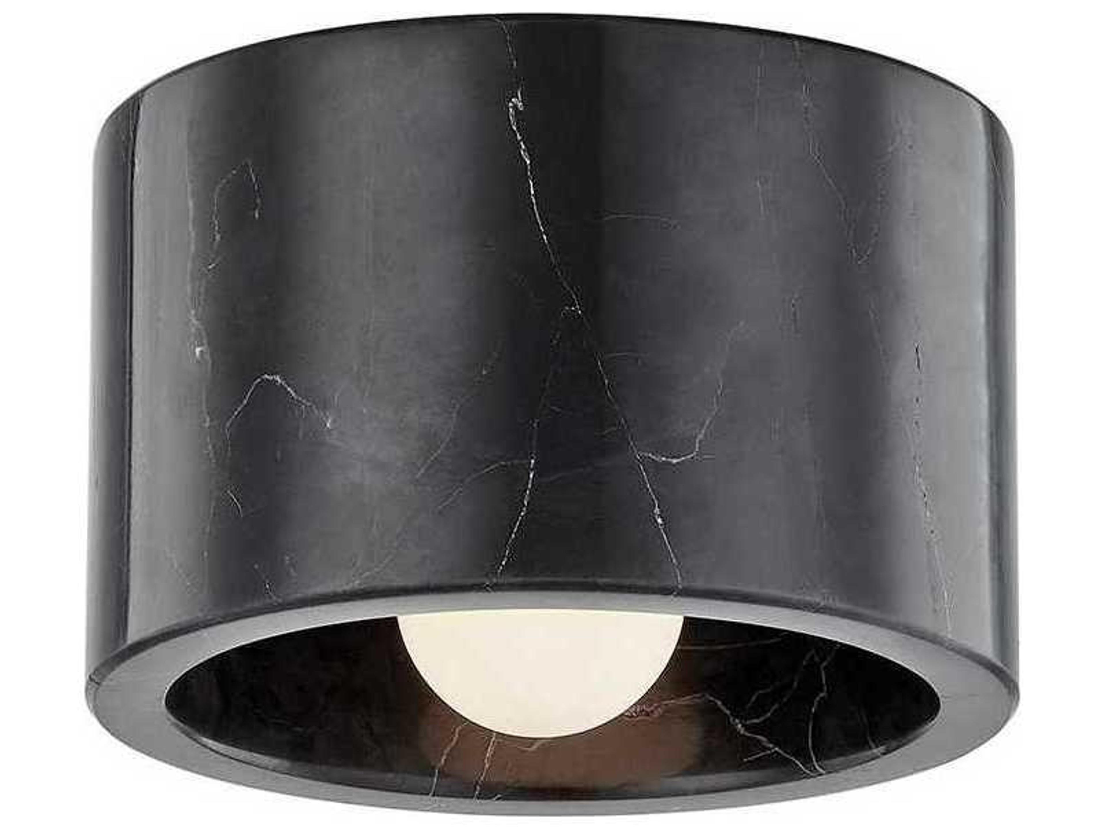 Hudson Valley Loris 1-Light Black Polished Nickel Drum Flush Mount